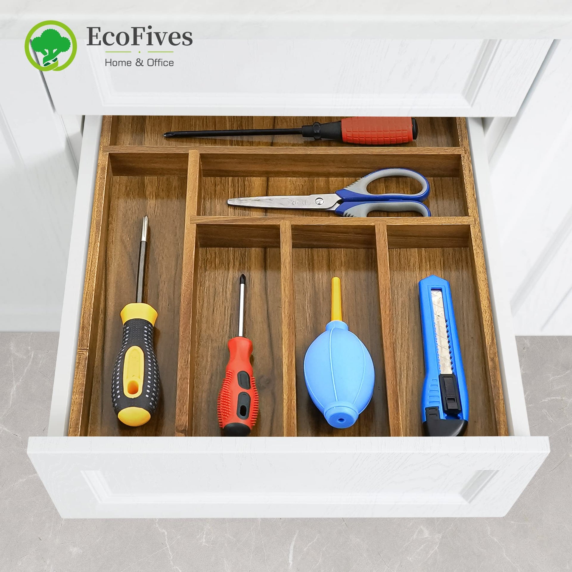 Luxury Acacia Kitchen Drawer Organizer