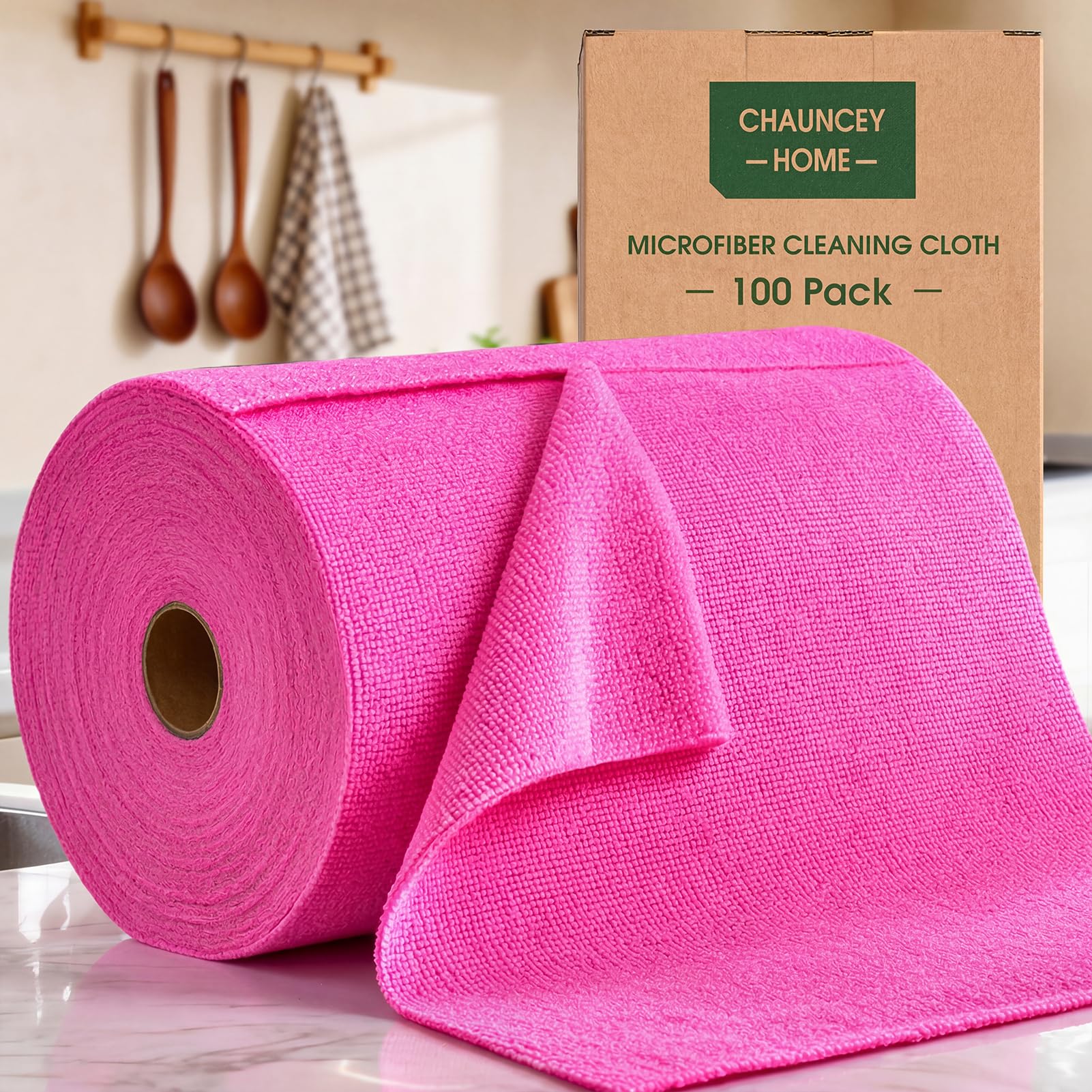 Microfiber Cleaning Cloth Roll (100 Count)