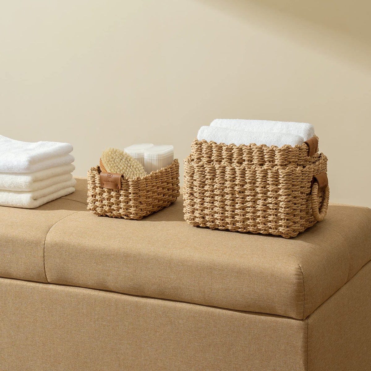 Small Wicker Baskets for Organizing (3 Count)