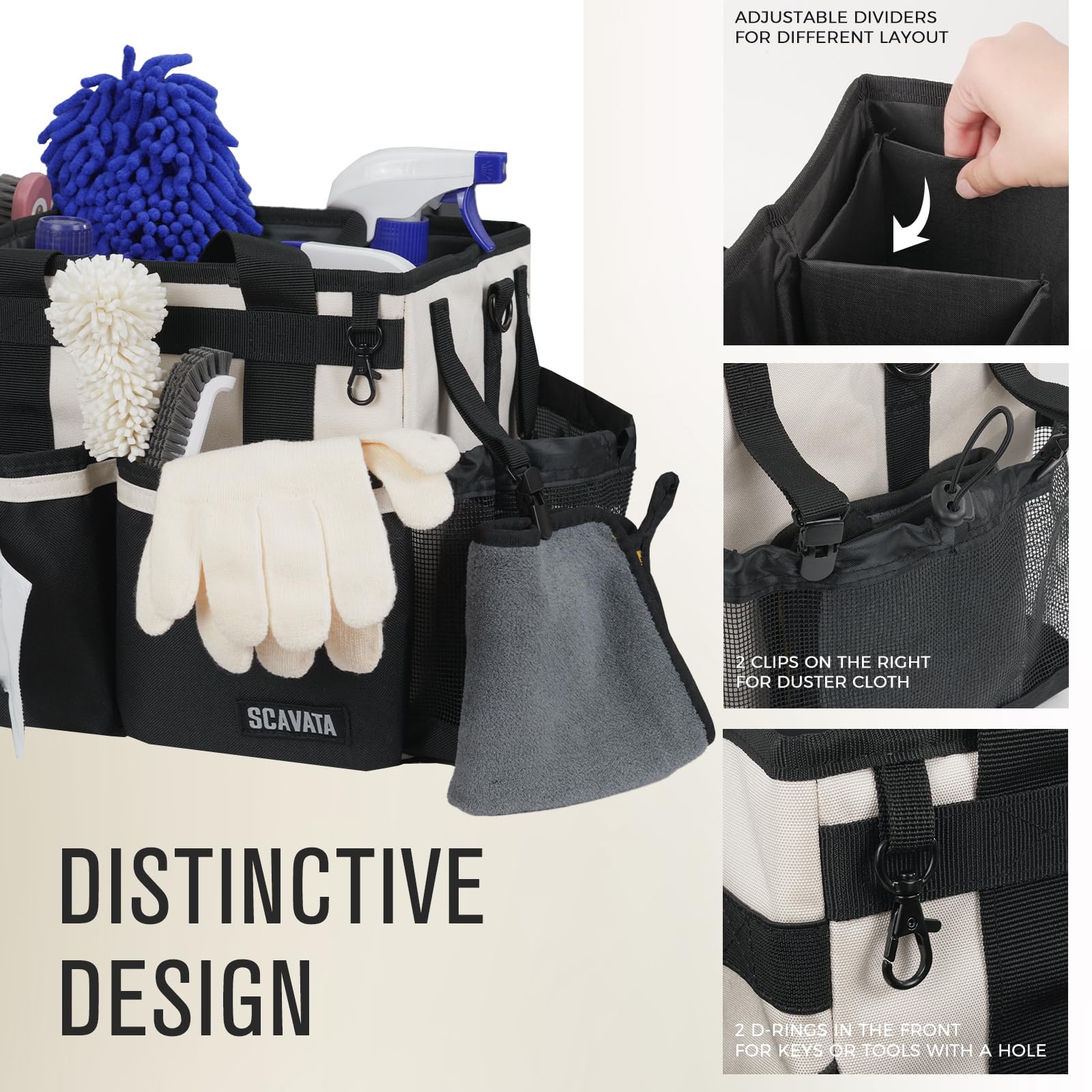 Compact Wearable Cleaning Caddy with Handle & Shoulder Straps