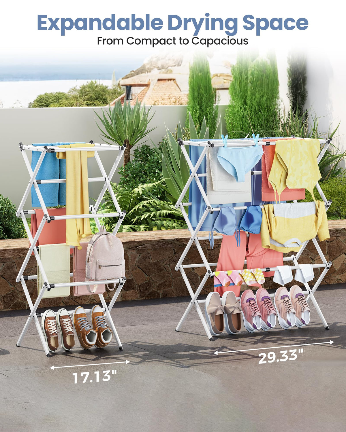 Oversize 3 Tier Clothes Drying Rack