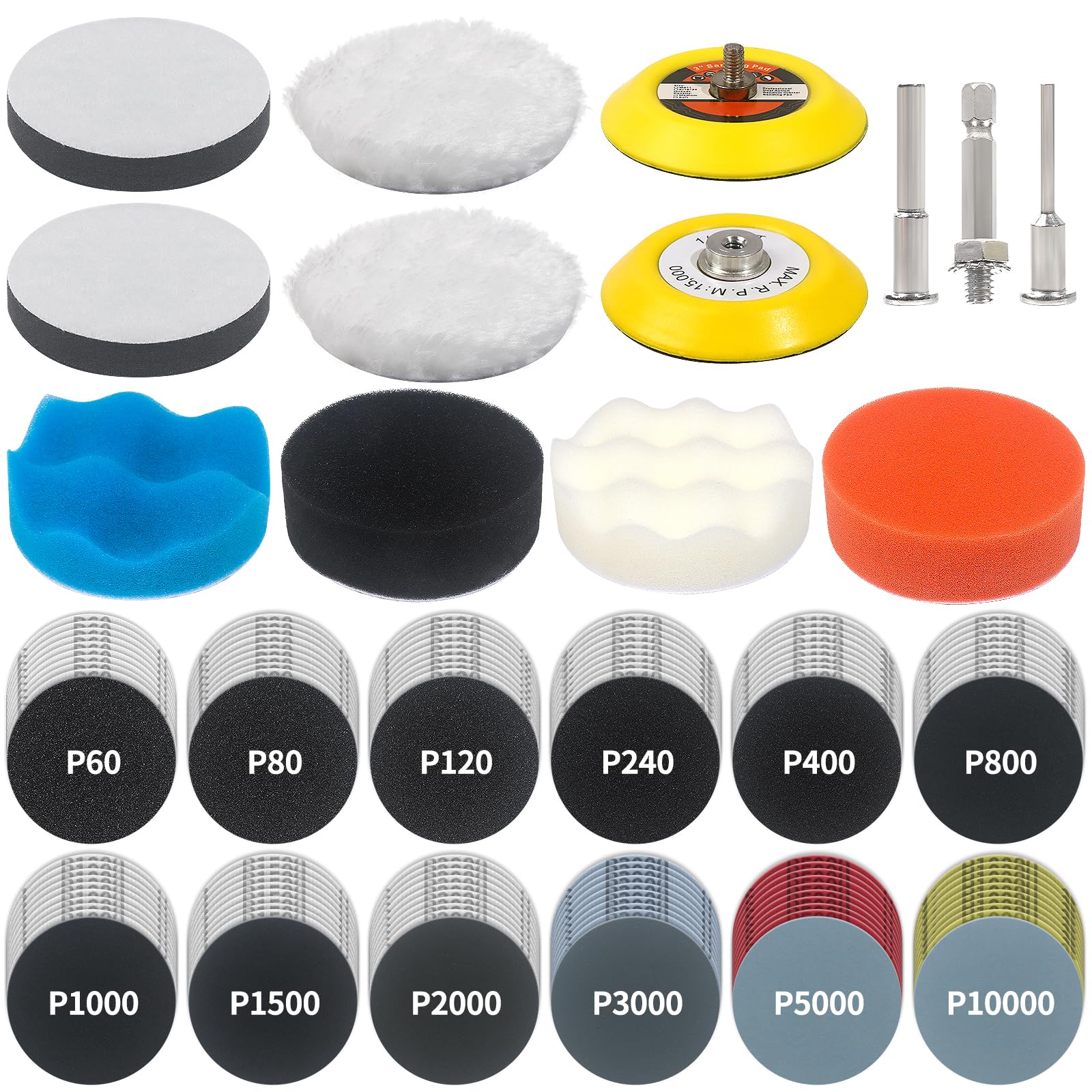 133 PCS Sanding Disc Drill Polishing Kit Sanding Attachment (133 Count)