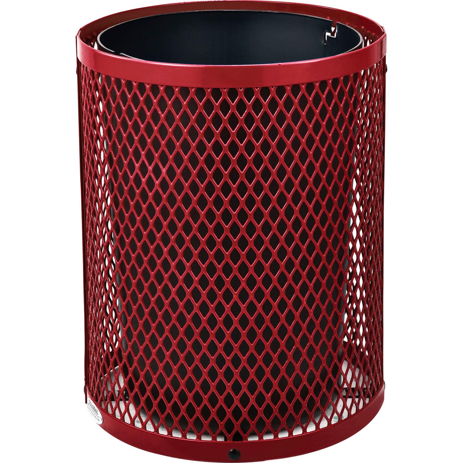 Outdoor Diamond Steel Trash Can