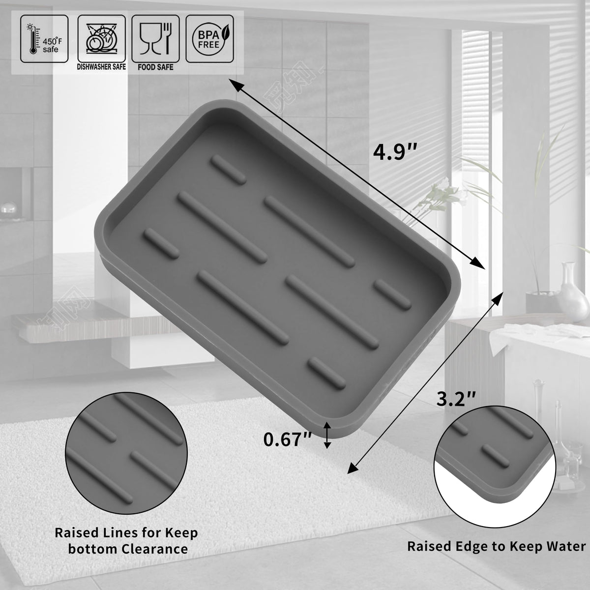 Silicone Kitchen Sink Organizer Tray for Multiple Usage