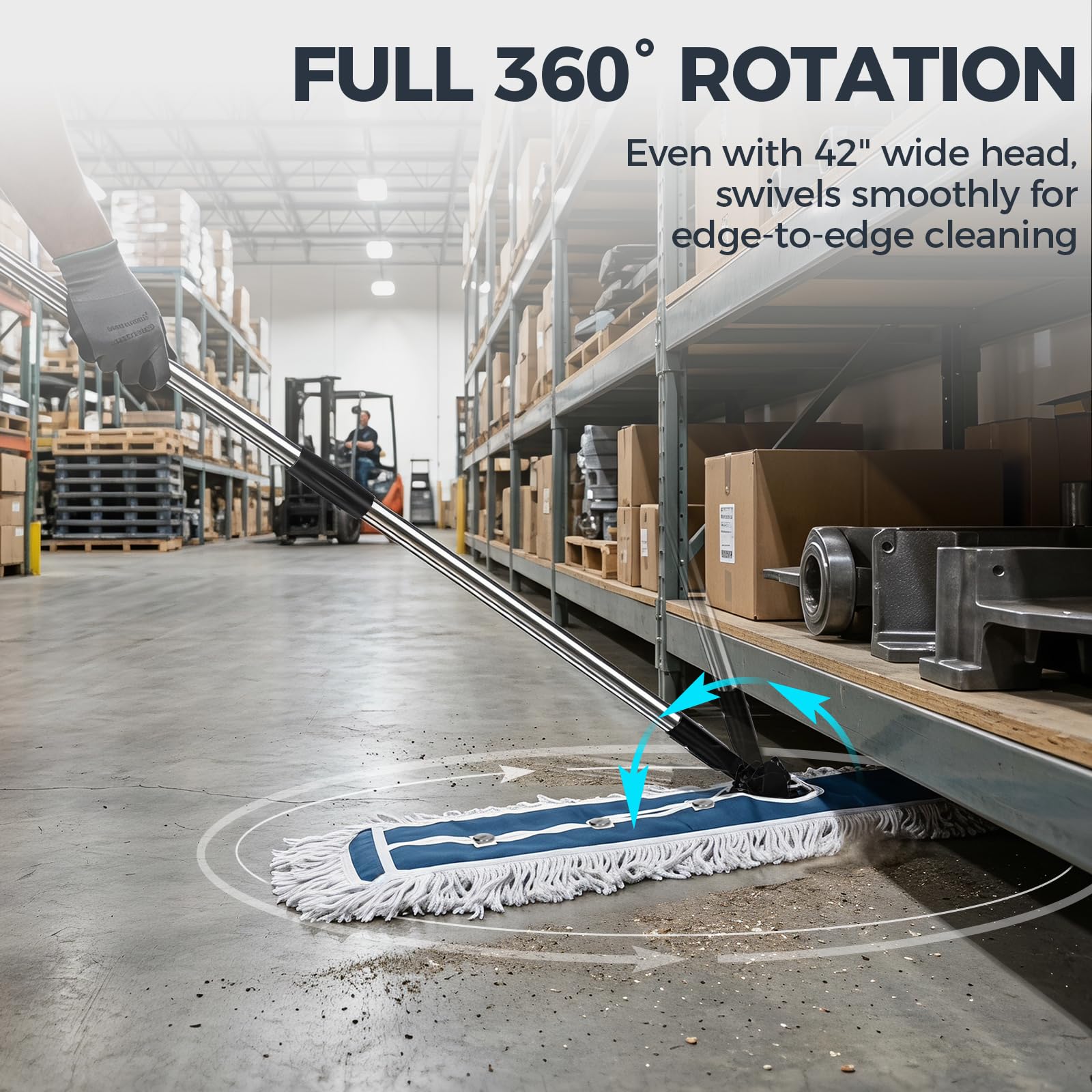 42" Commercial Dust Mop for Floor Cleaning