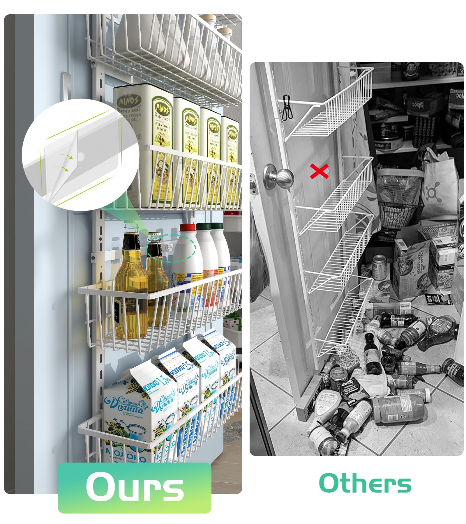 Over The Door Pantry Organizer (8 Count)