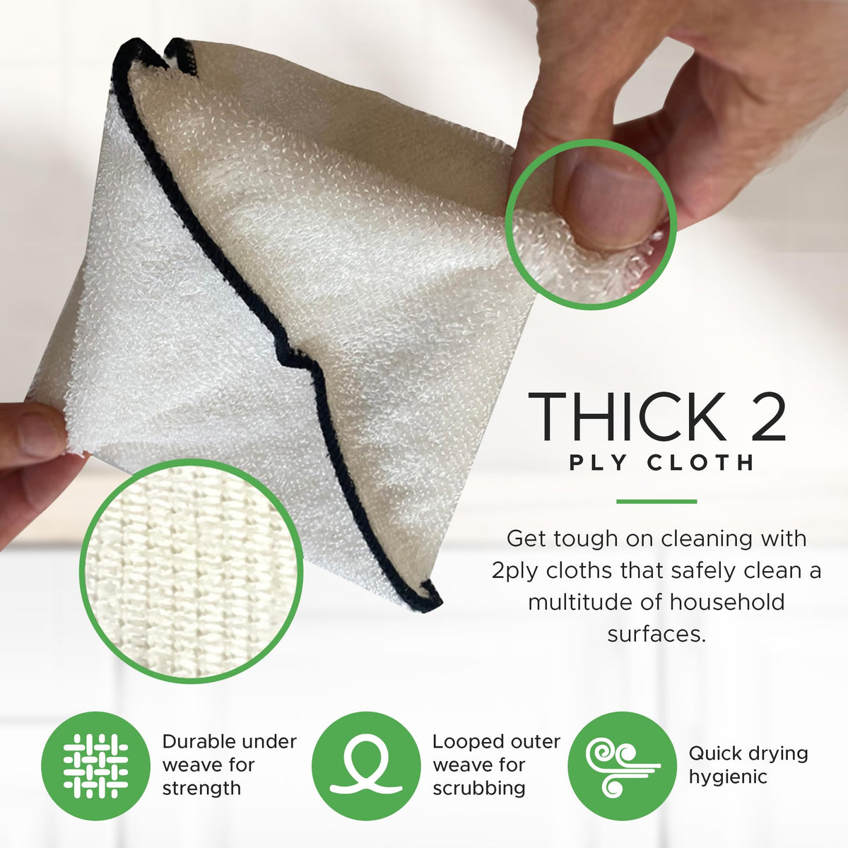 Dishcloths Kitchen Dishrag Cleaning Scrub Reusable 6pk 9x9in