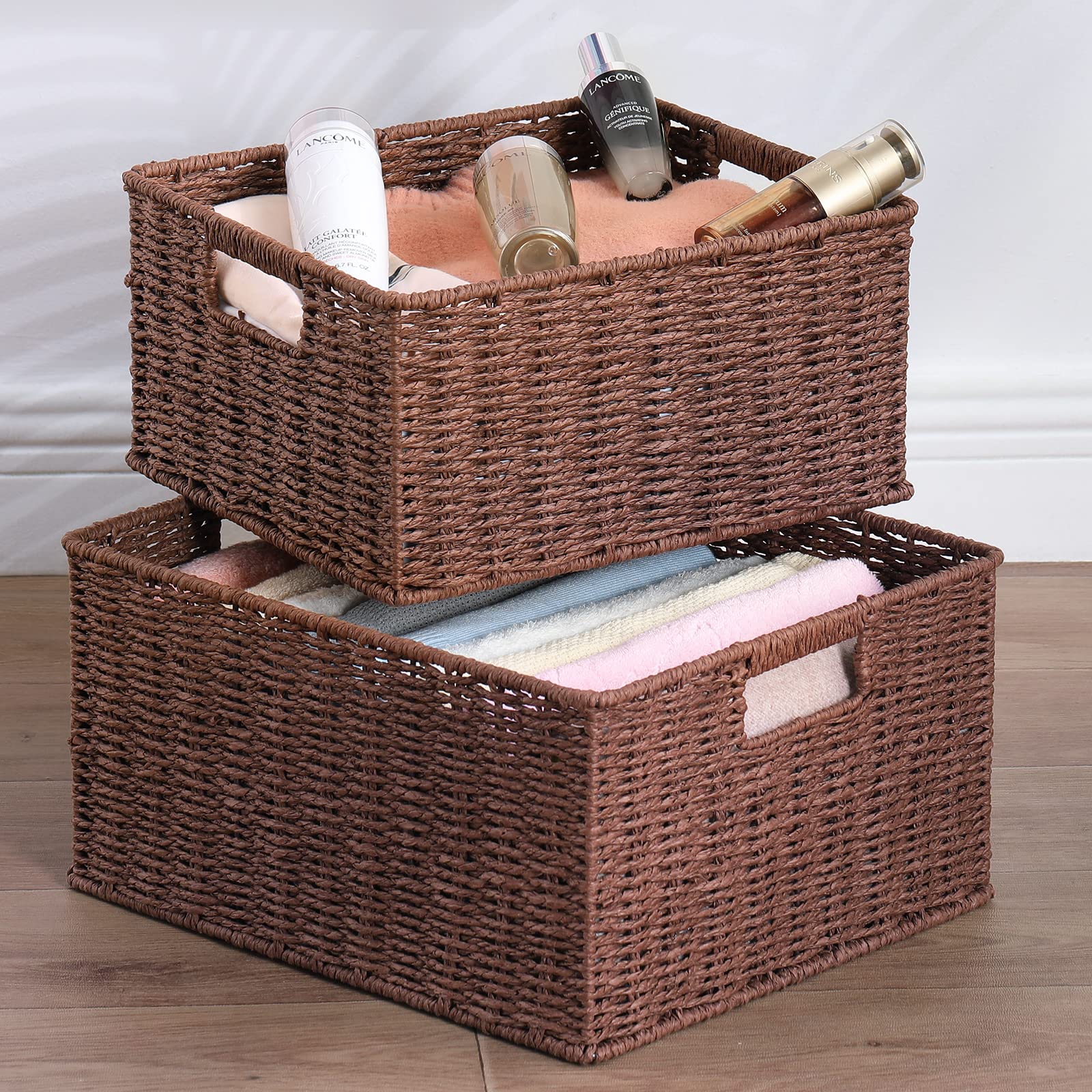 Large Woven Storage Baskets (2 Count)