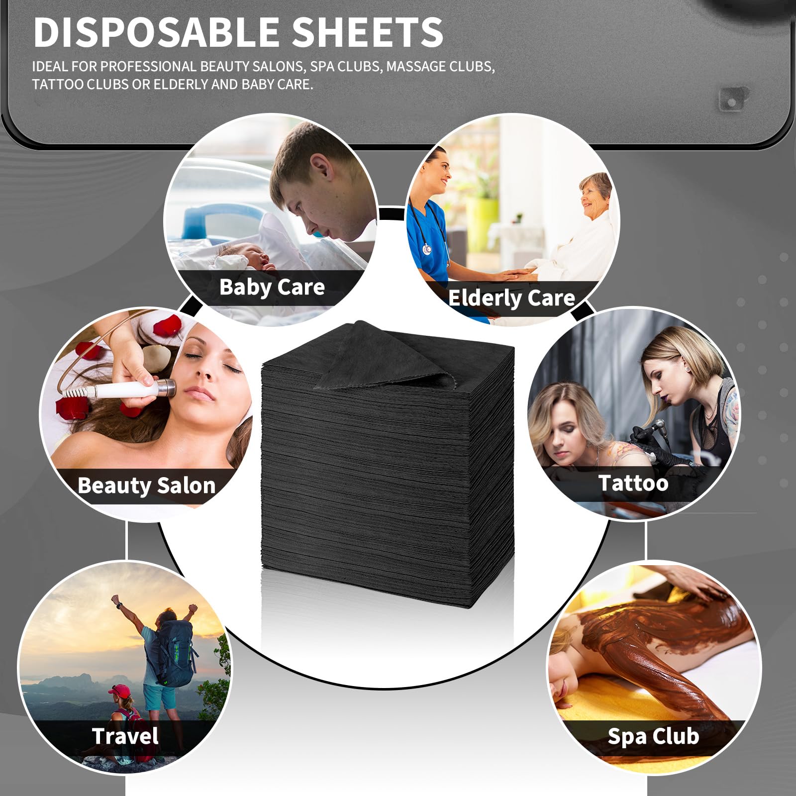 100 Pcs 31.5 x 71 Inch Disposable Bed Sheets Oil (100 Count)