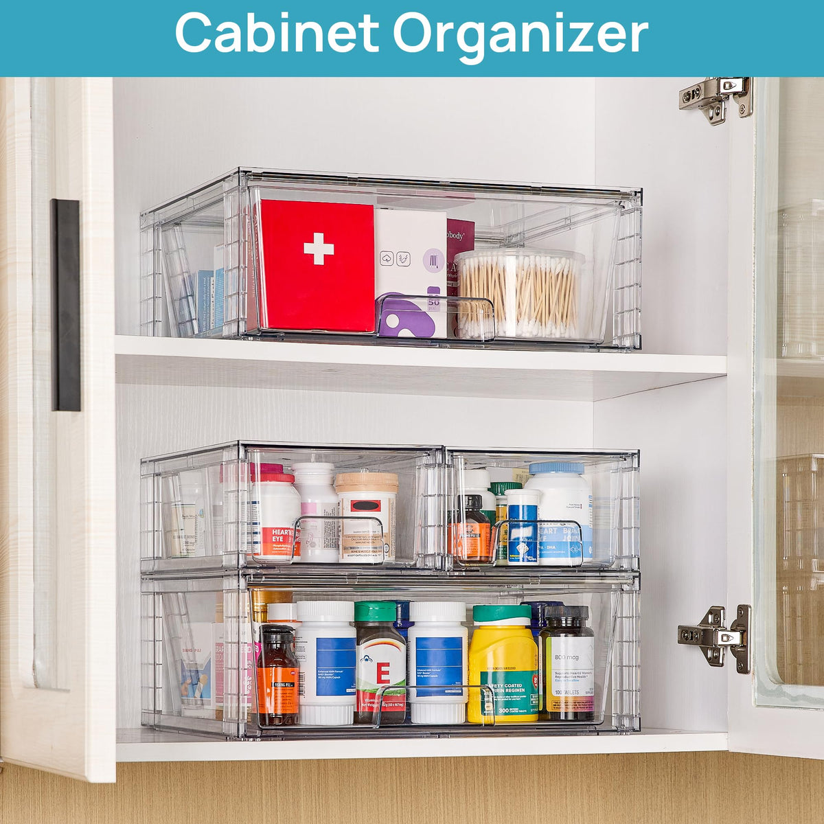 Clear Stackable Storage Drawers (5 Count)