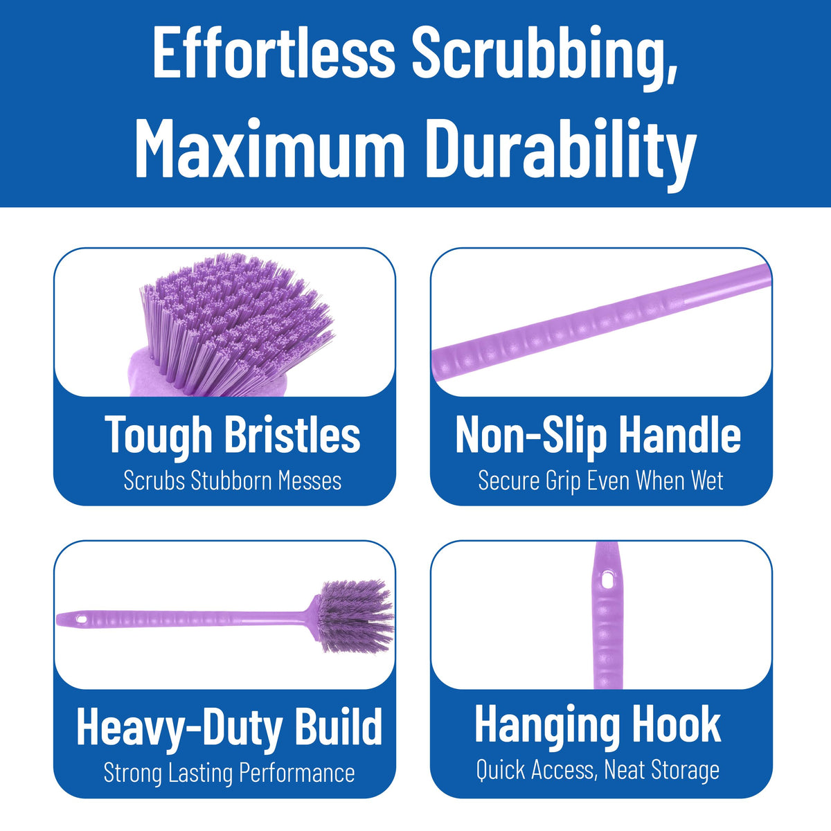 20" Floater Scrub Brush with Long Handle (6 Count)