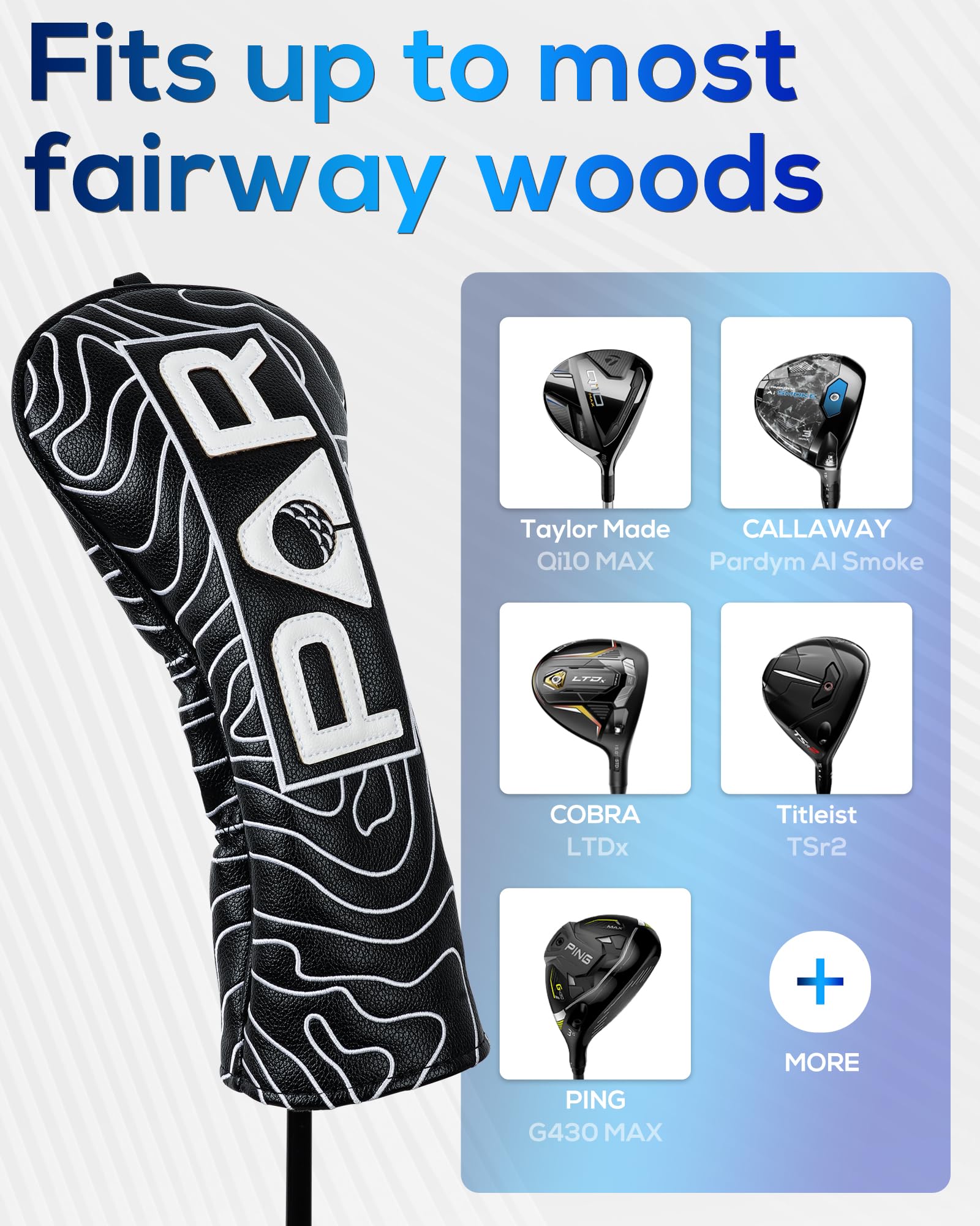 Golf Club Headcover Fairway 3 Wood Cover