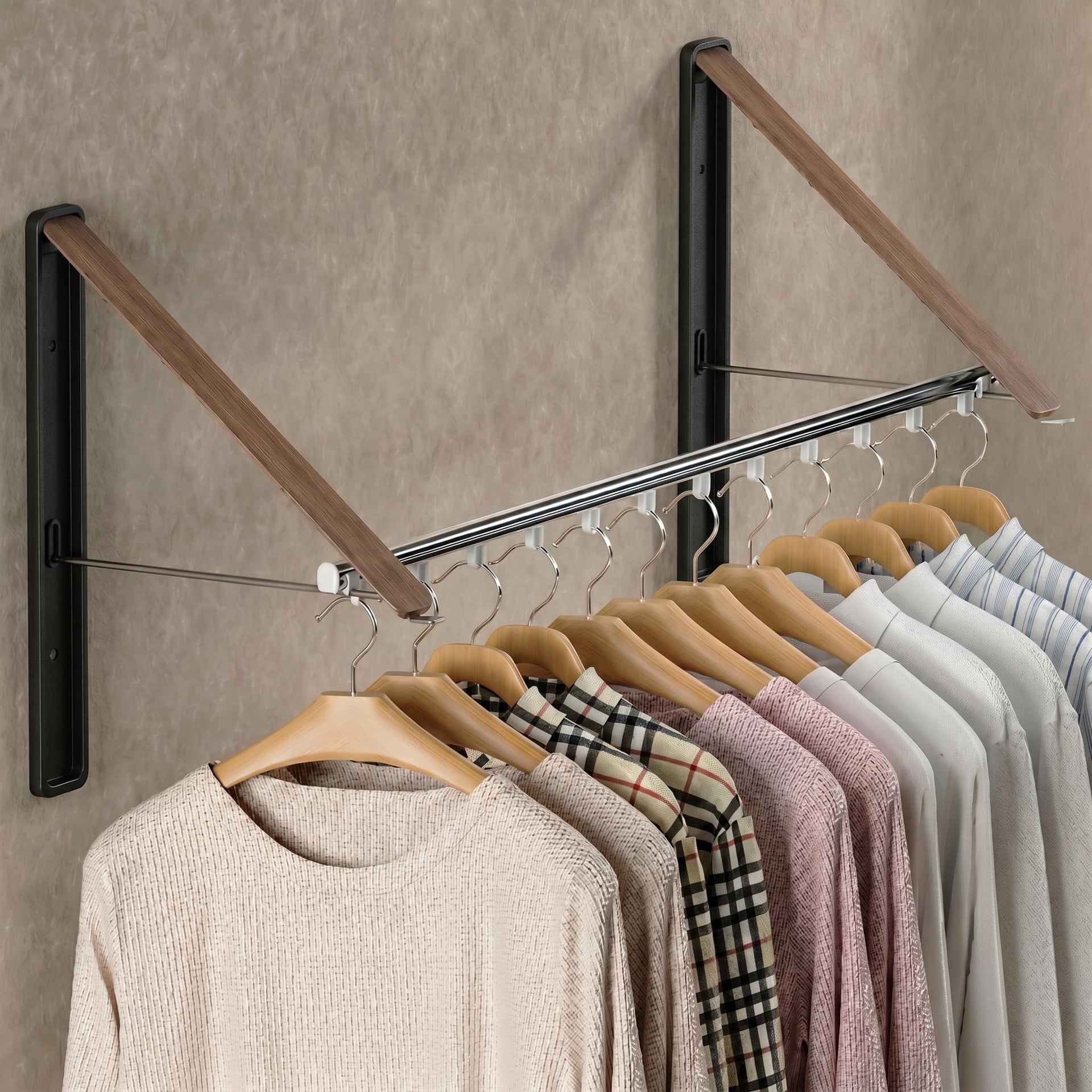 Clothes Drying Rack with Rod