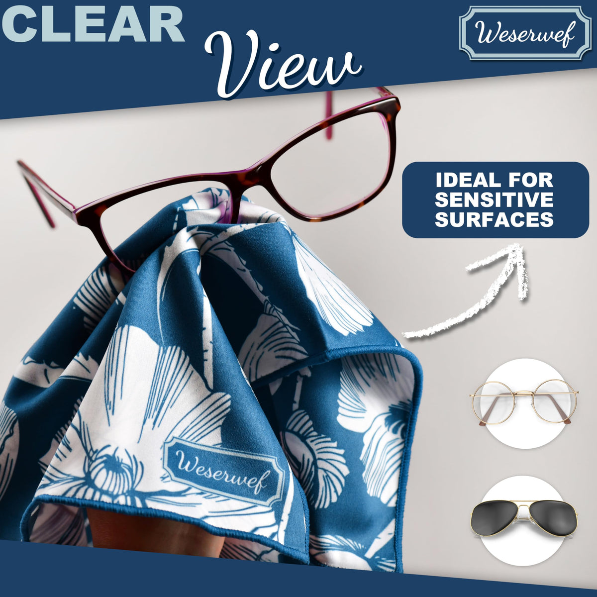Design Microfiber Glasses Cleaning Cloth