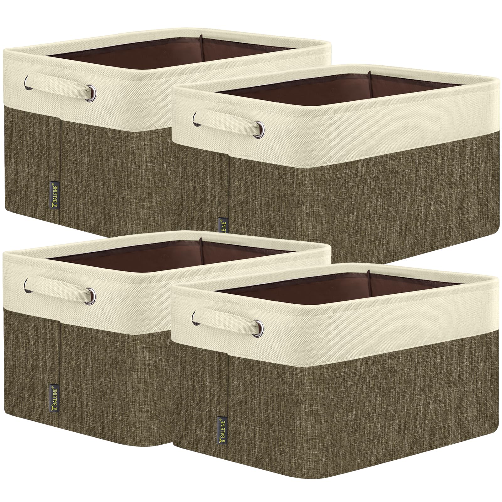 4 Pack Fabric Closet Storage Bins for Shelves (4 Count)