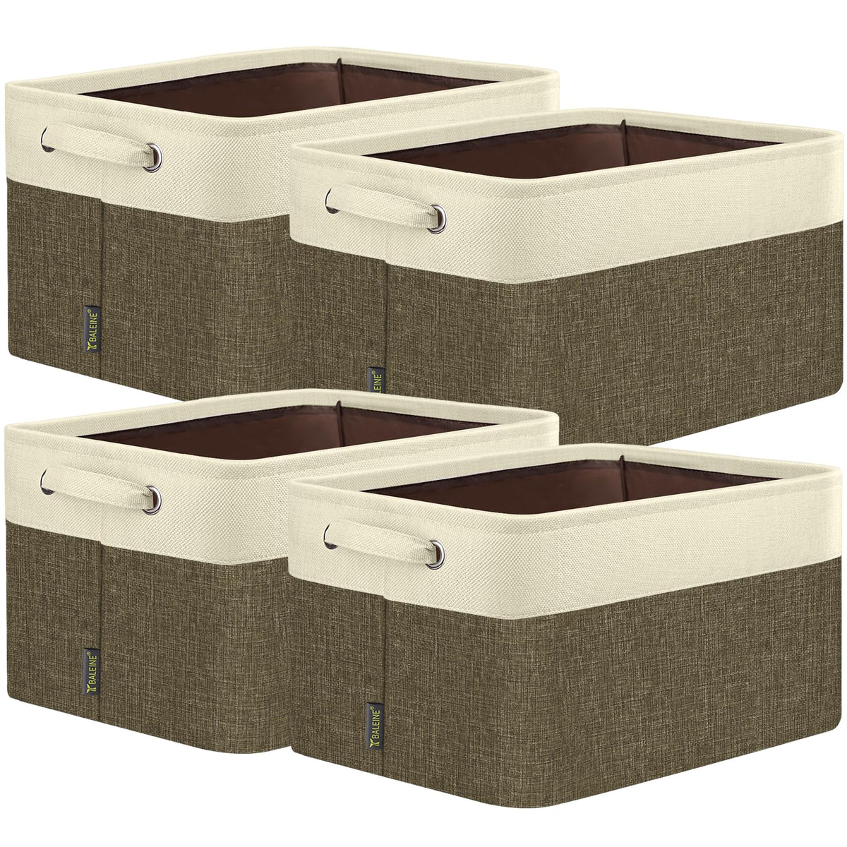 4 Pack Fabric Closet Storage Bins for Shelves (4 Count)