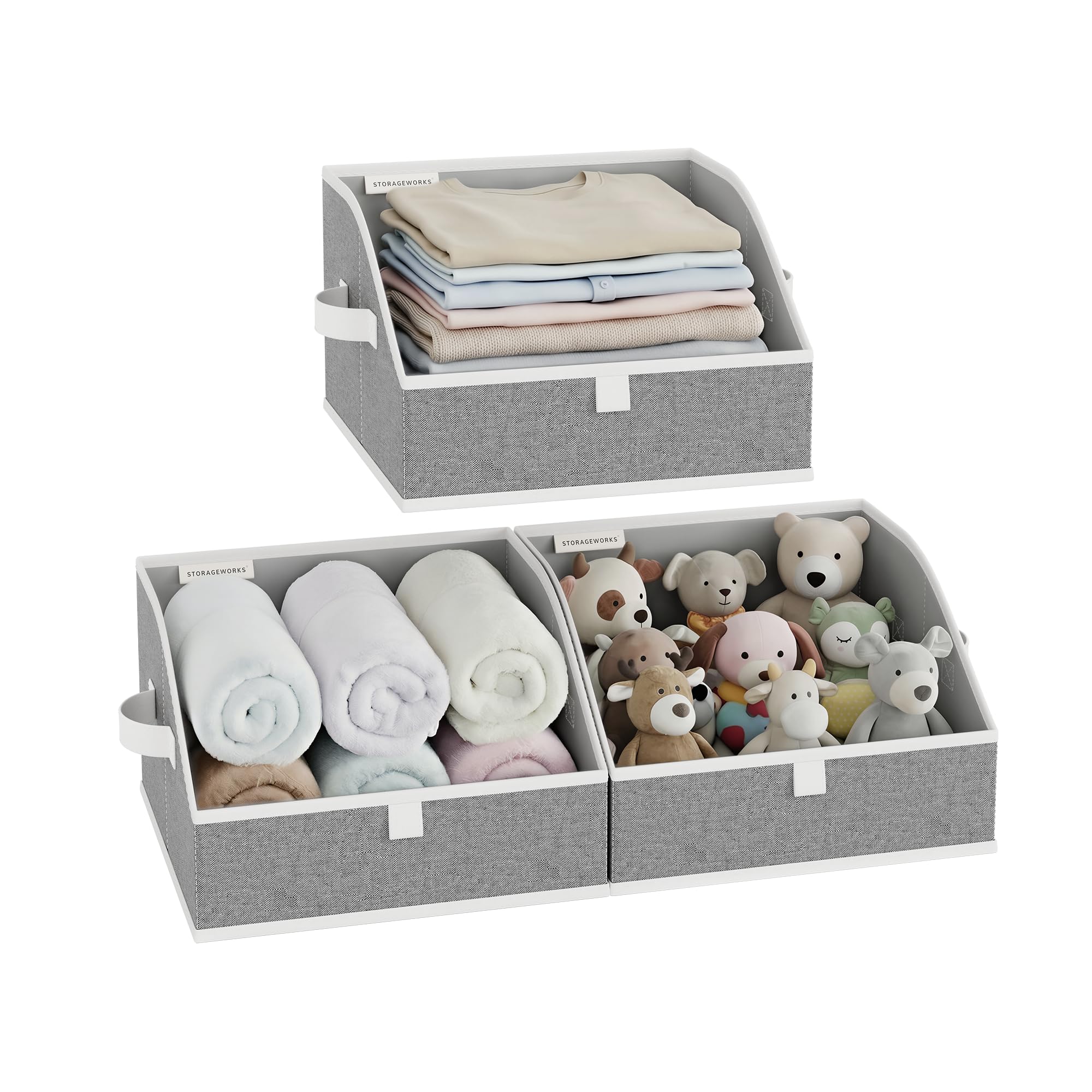 Closet Storage Bins Trapezoid (3 Count)