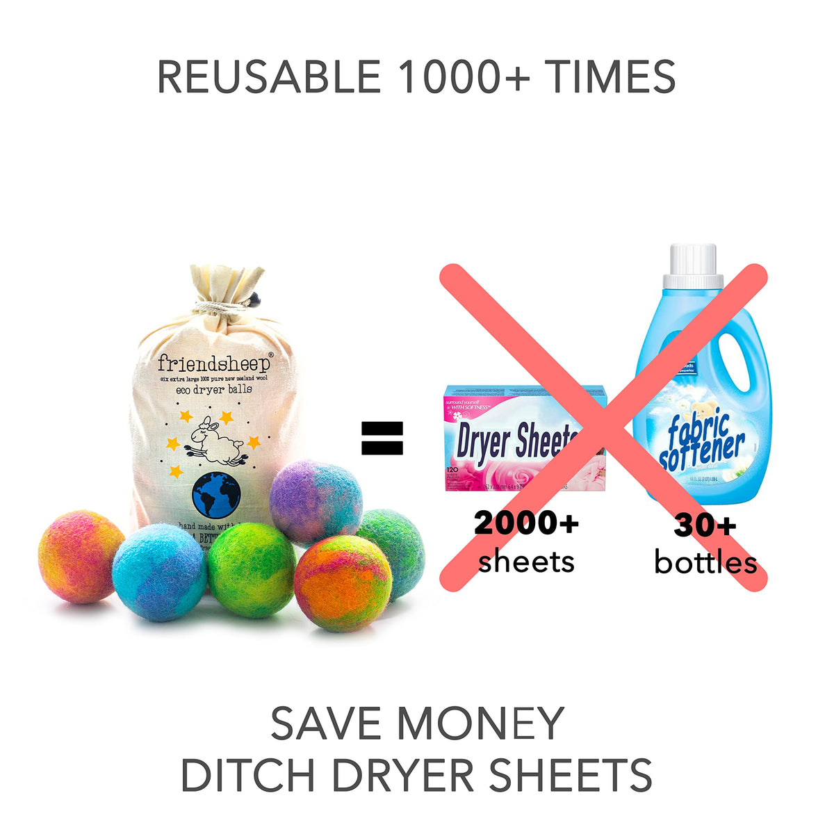 Wool Dryer Balls (6 Count)