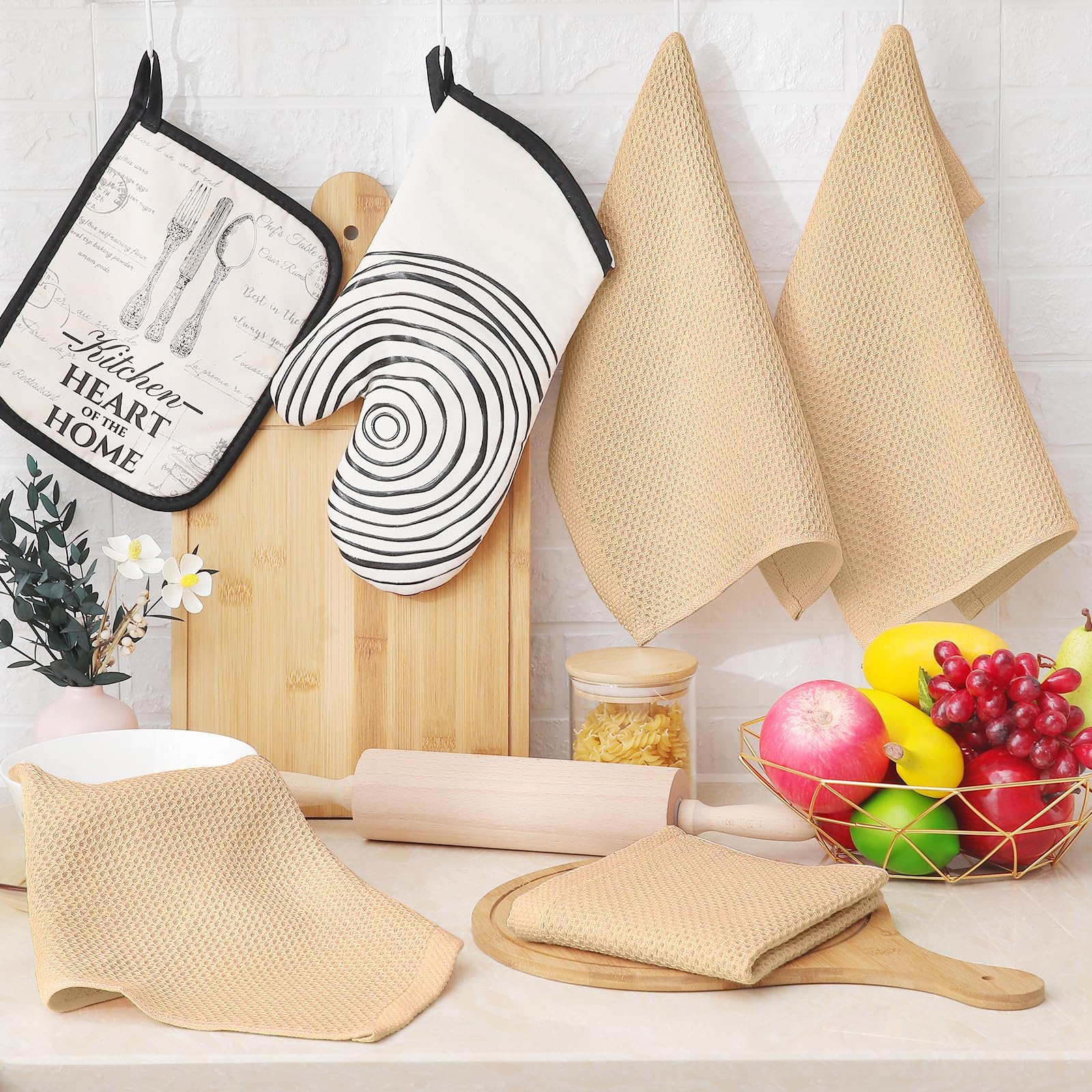100% Cotton Waffle Weave Kitchen Dish Cloths 18 (18 Count)
