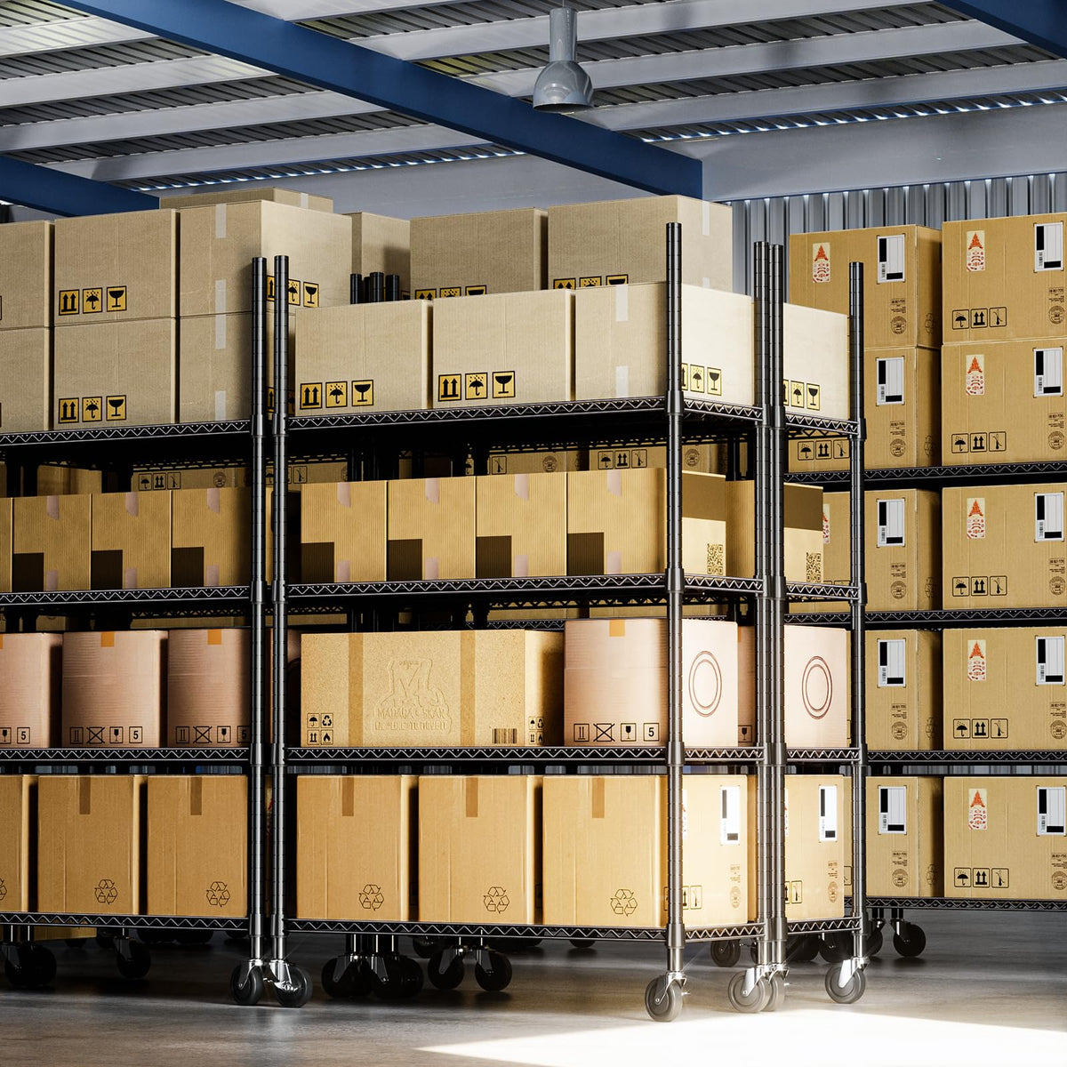 Wire Shelving Unit with Wheel