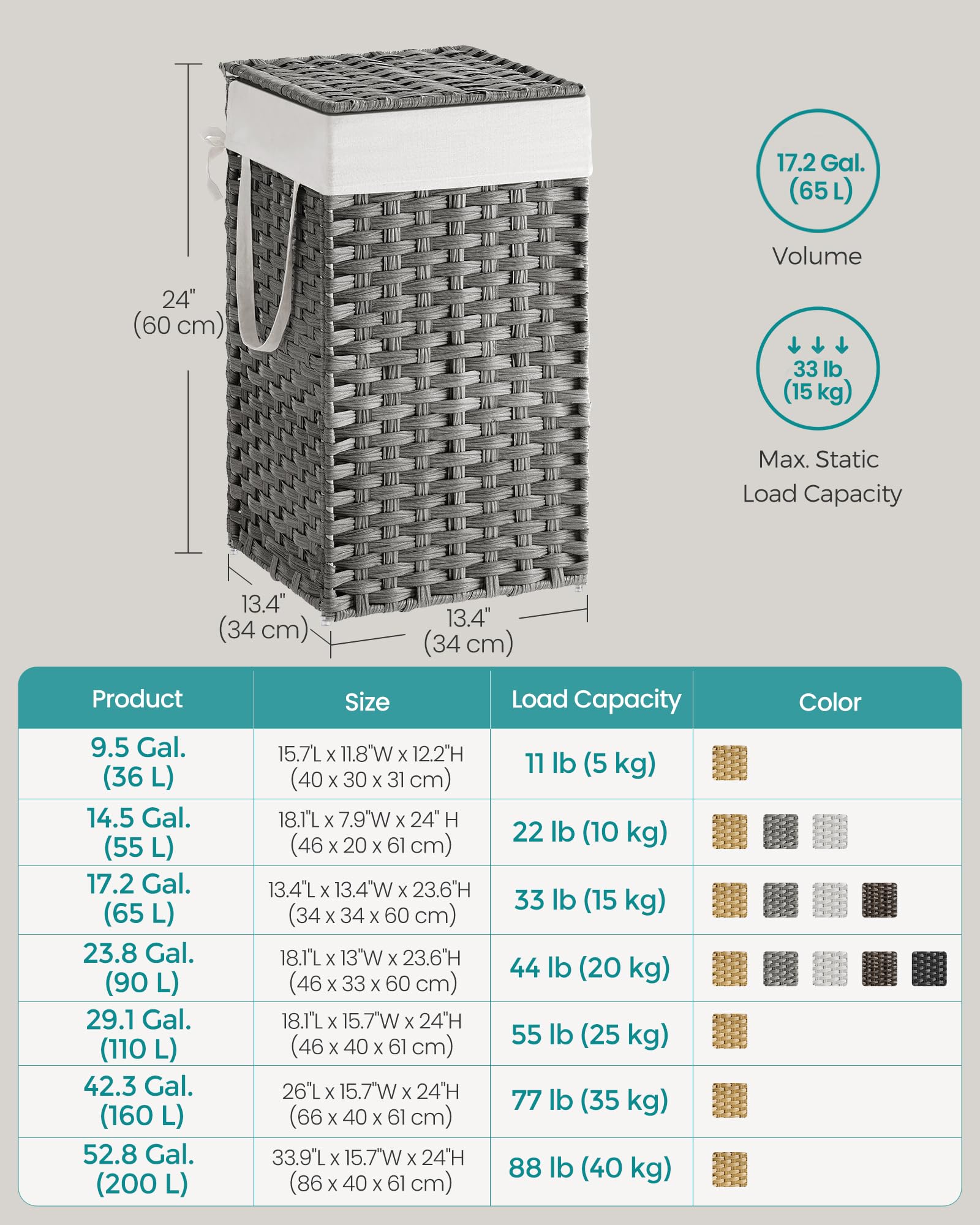 Laundry Hamper with Lid