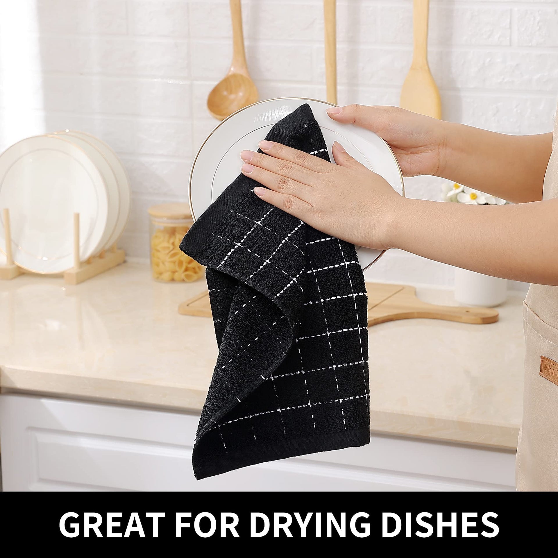 100% Cotton Terry Kitchen Dish Cloths (8 Count)