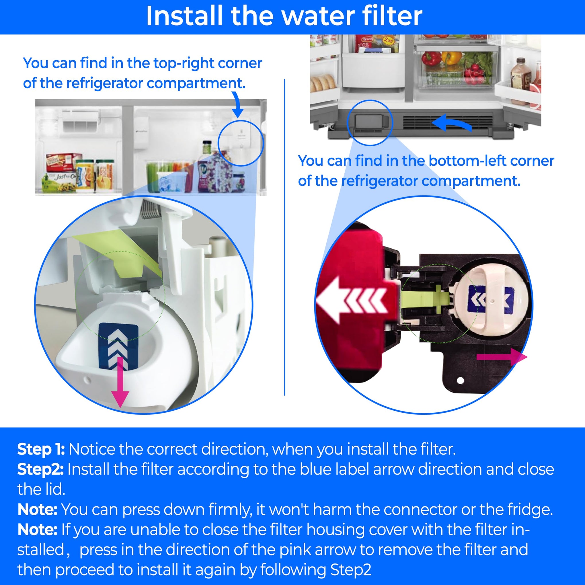 EDR1RXD1 Refrigerator Water Filter and Air Filter (3 Count)
