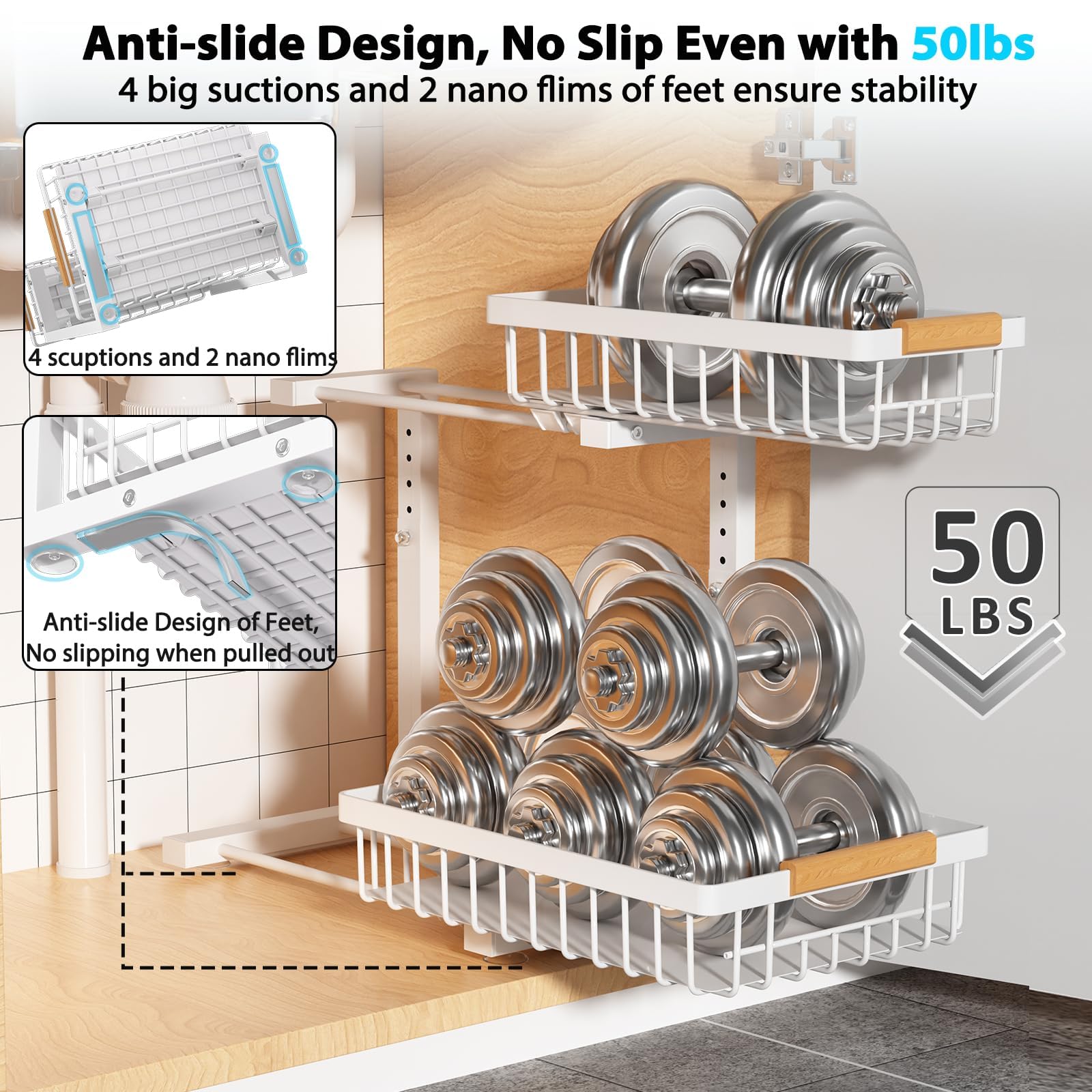 Under Sink Organizer 2 Pack (2 Count)
