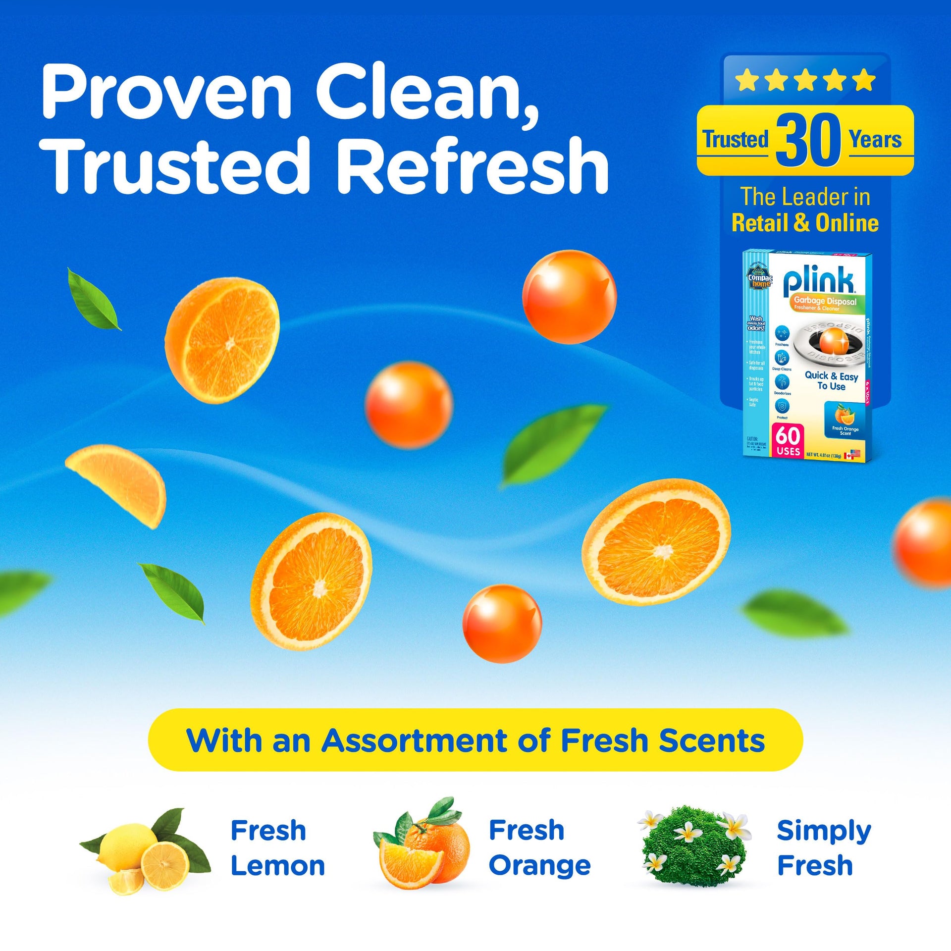 Plink Garbage Disposal Cleaner and Deodorizer (80 Count)