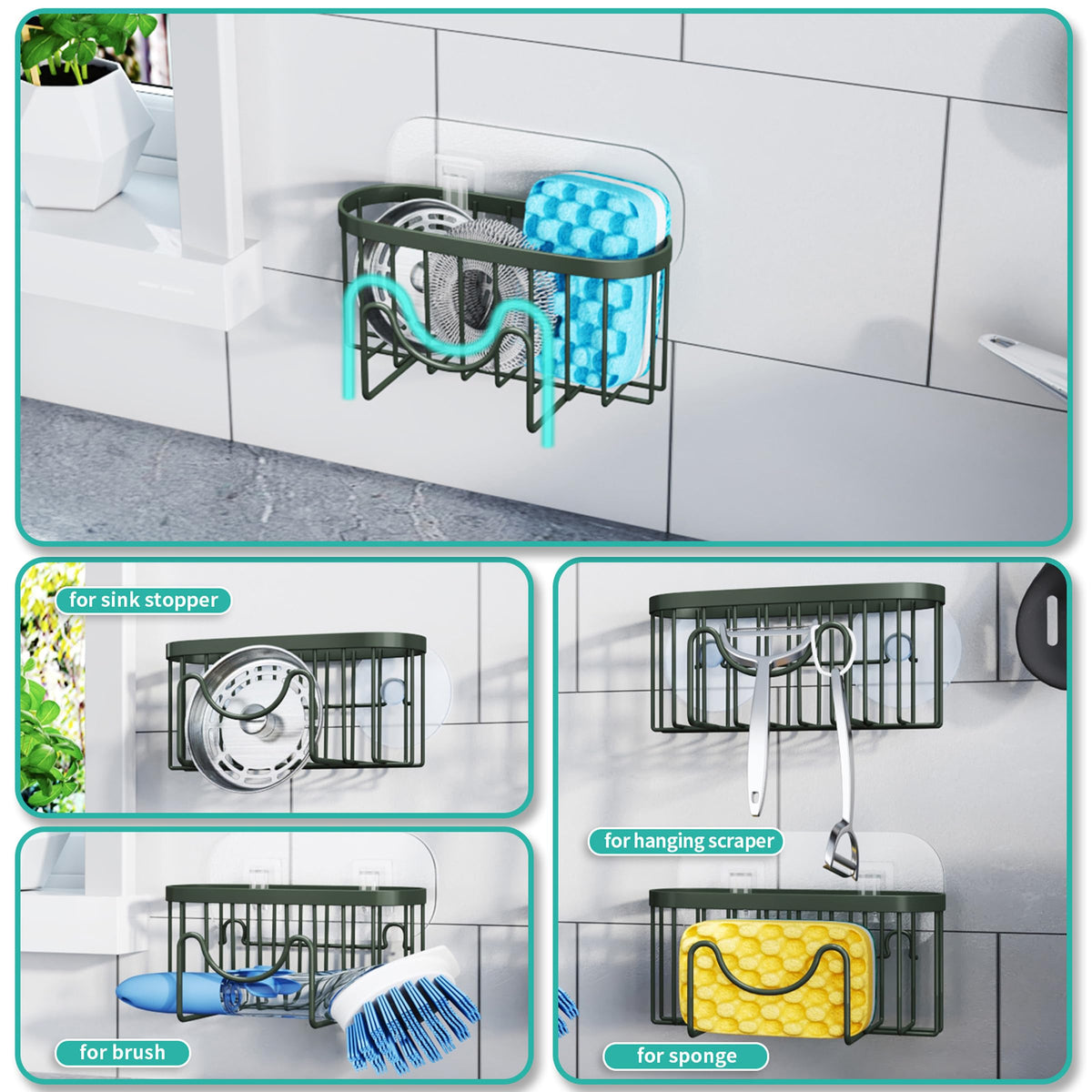 Sponge Holder for Kitchen Sink