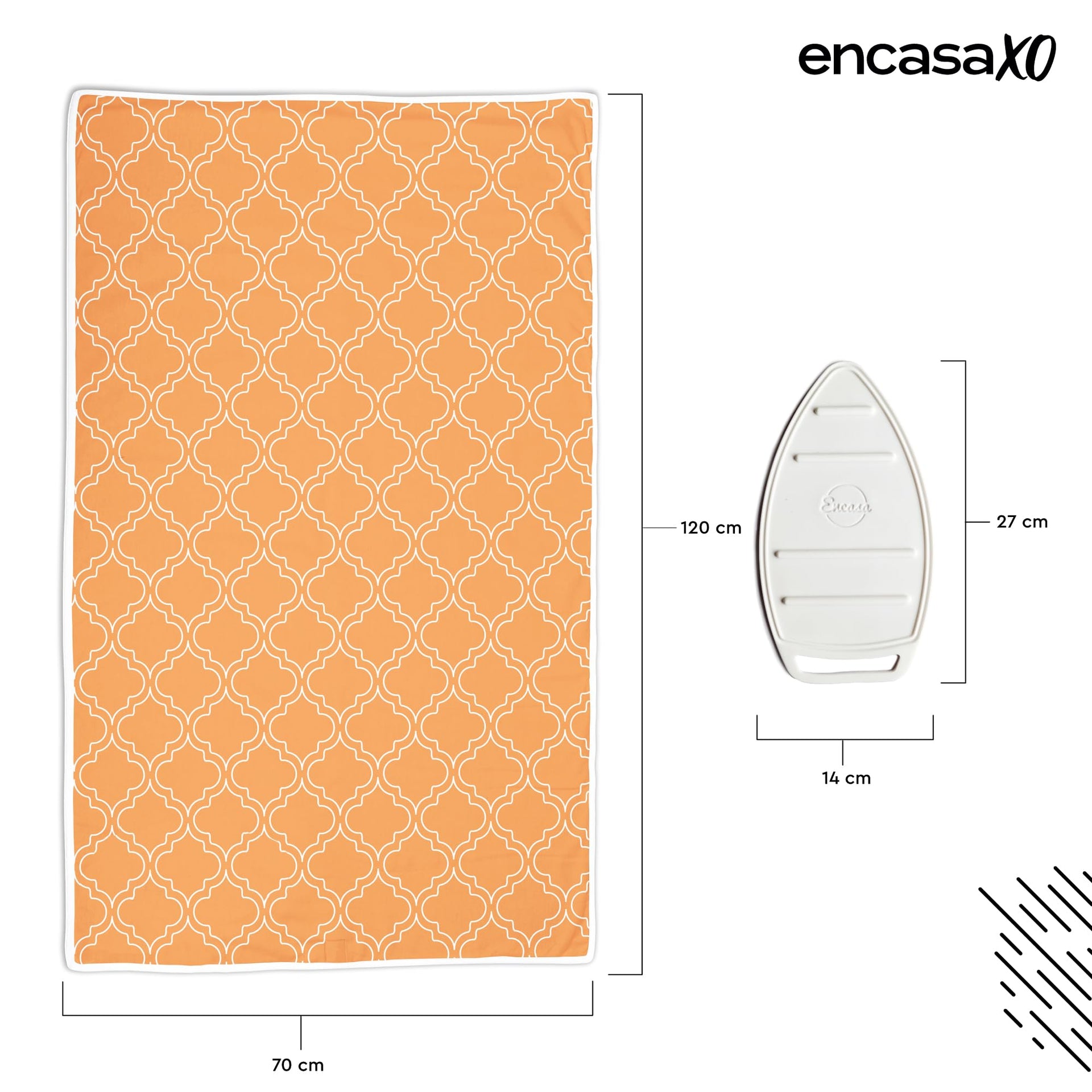 Ironing Mat Heat Resistant Pad 48"x28" Peach Tiles