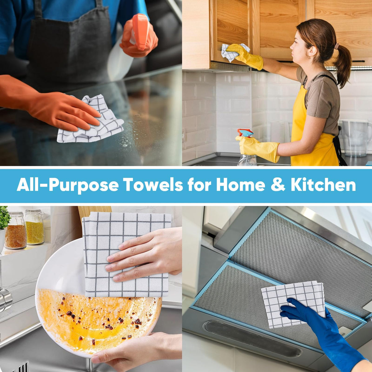 Microfiber Cleaning Cloth Roll (50 Count)
