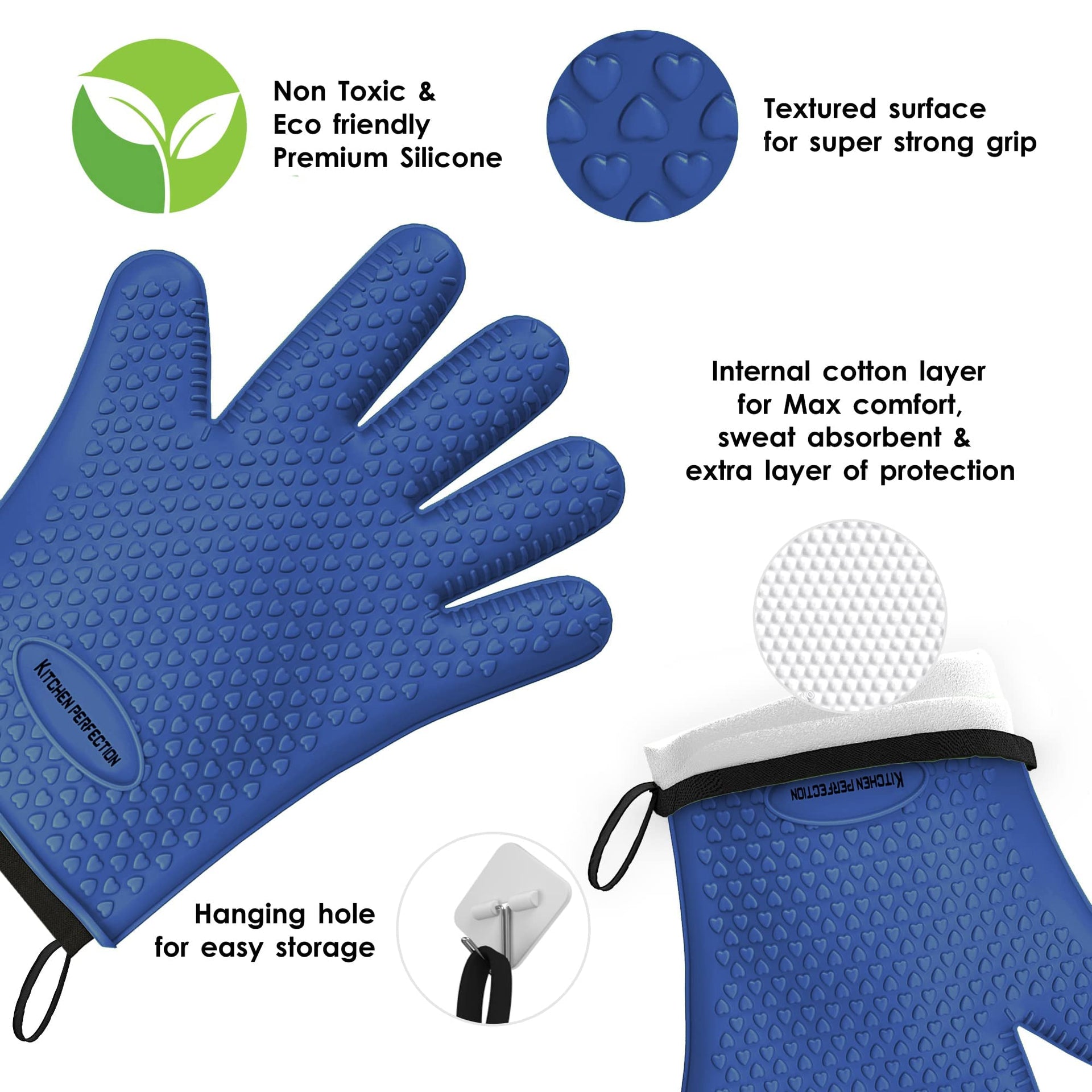 XL Silicone Smoker BBQ Gloves (2 Count)