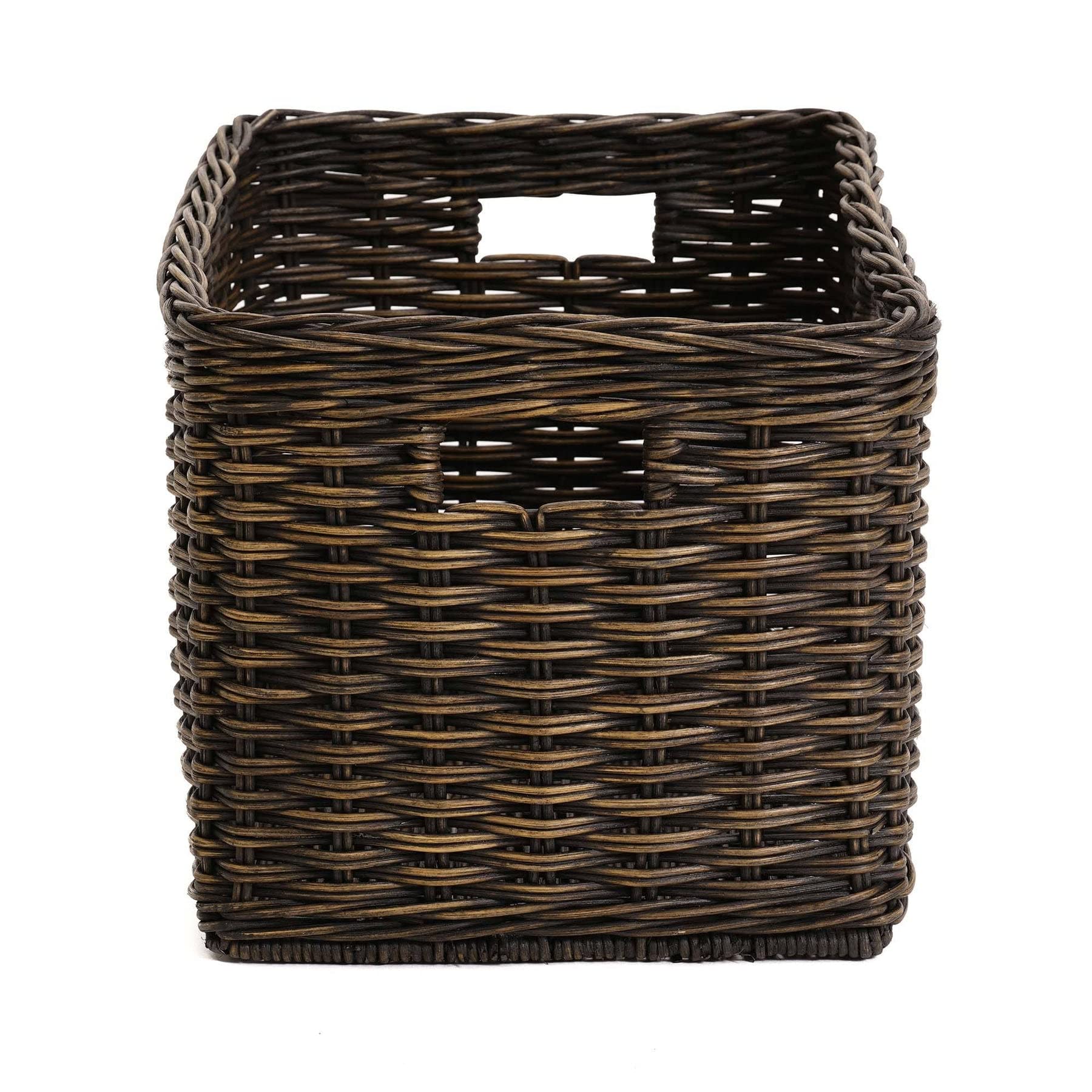 Tall Rectangular Wicker Storage Basket