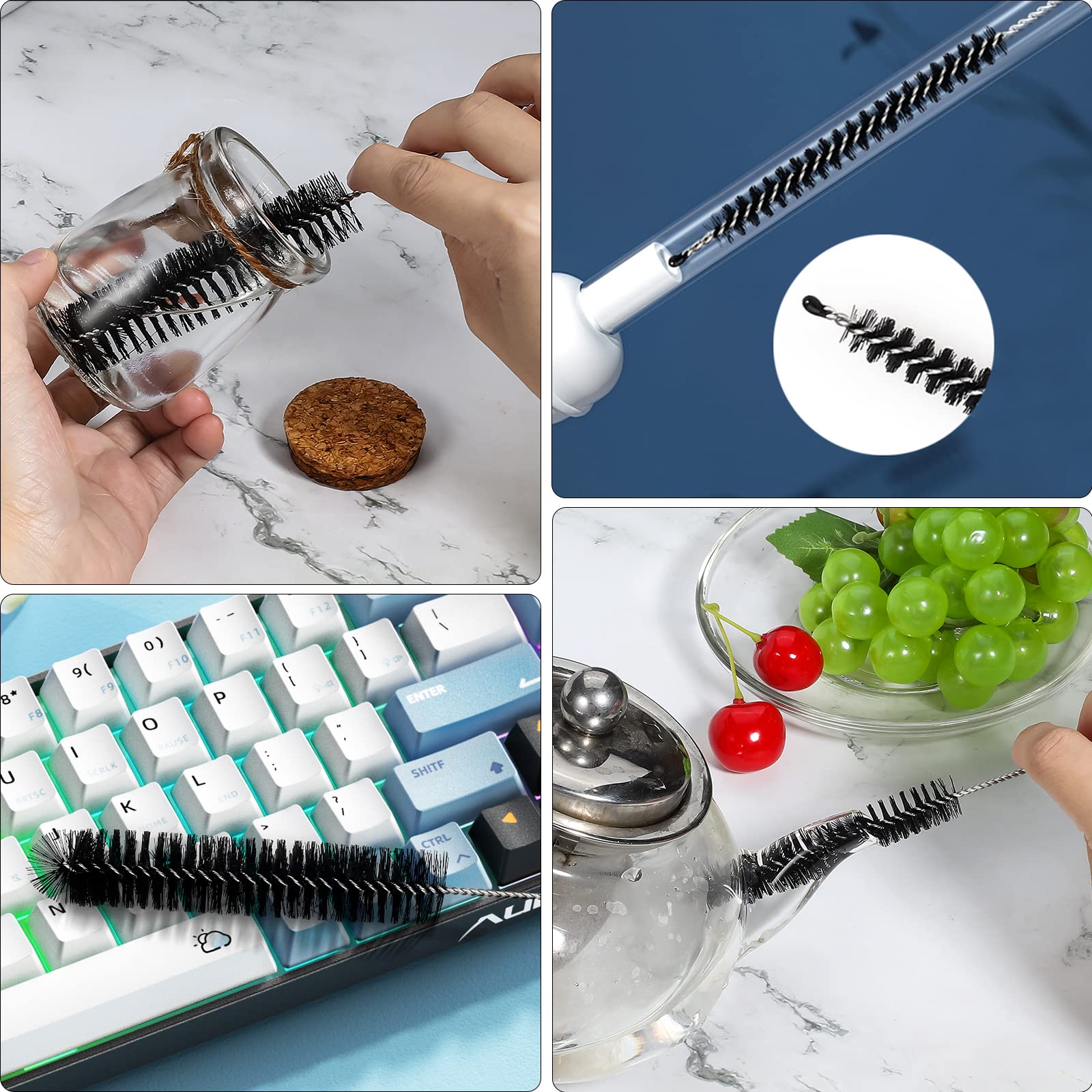 12 Pcs Straw Cleaner Brushes Set (12 Count)
