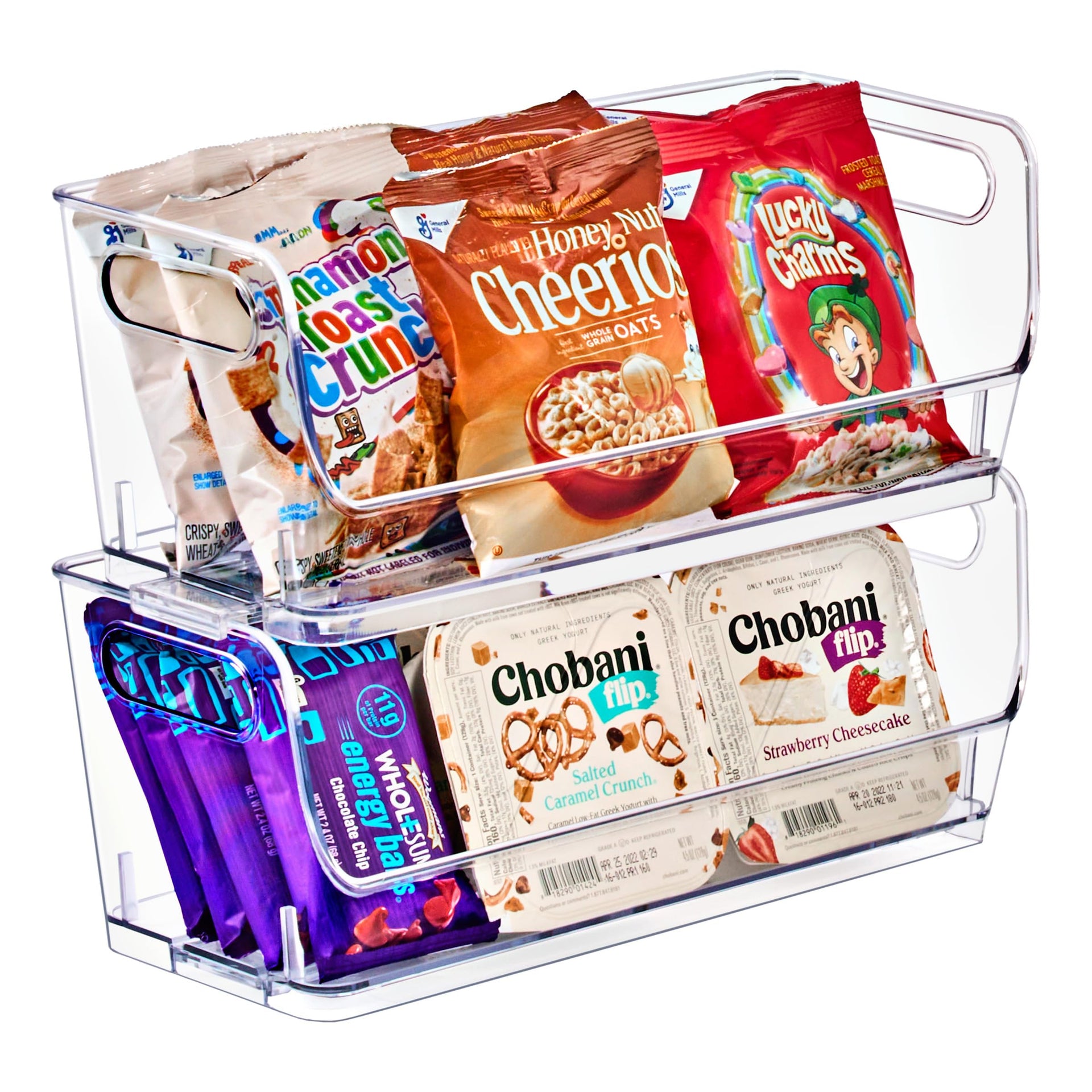 Stackable Storage Bins Open Front (2 Count)