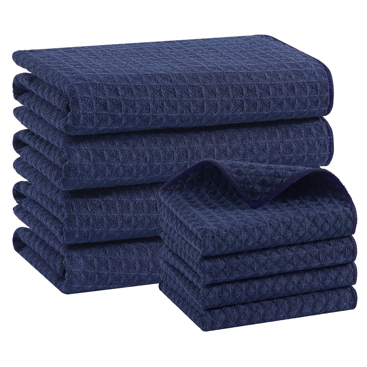 Microfiber Kitchen Towels and Dishcloths Sets (8 Count)