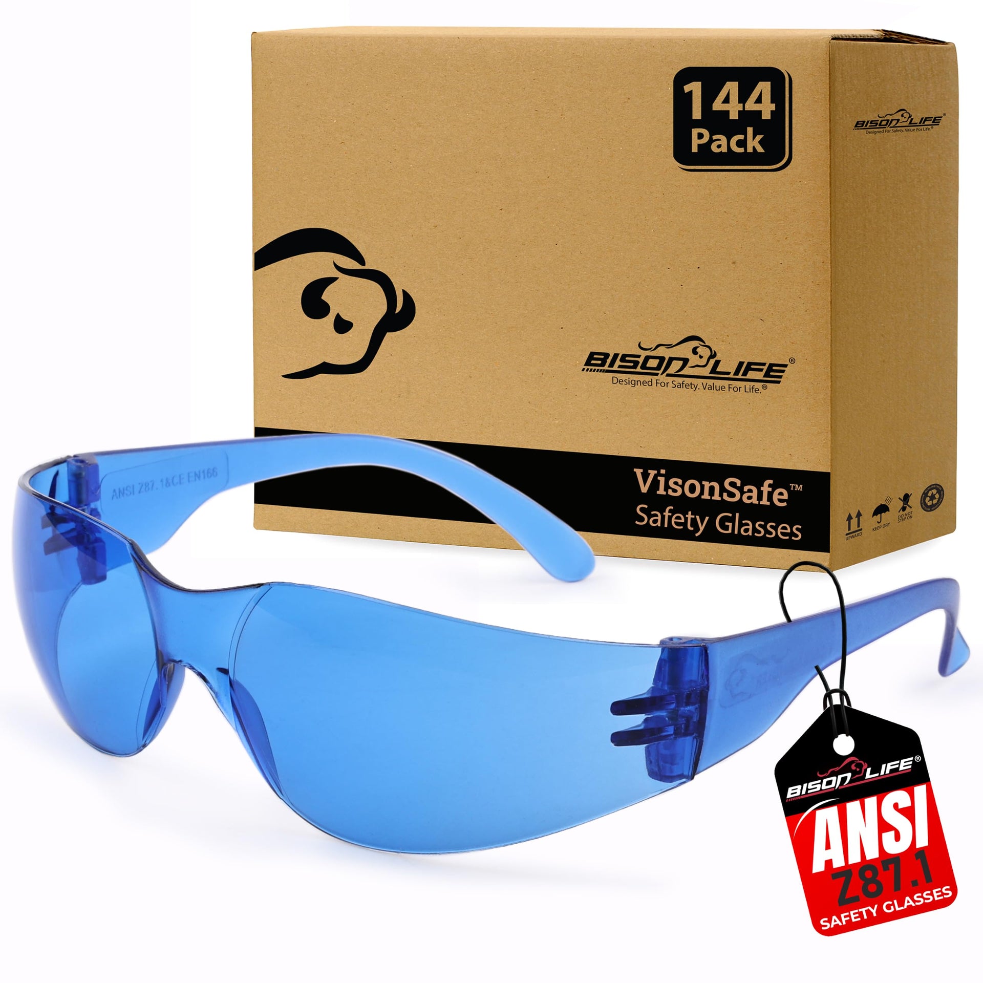 Blue Safety Glasses (144 Count)