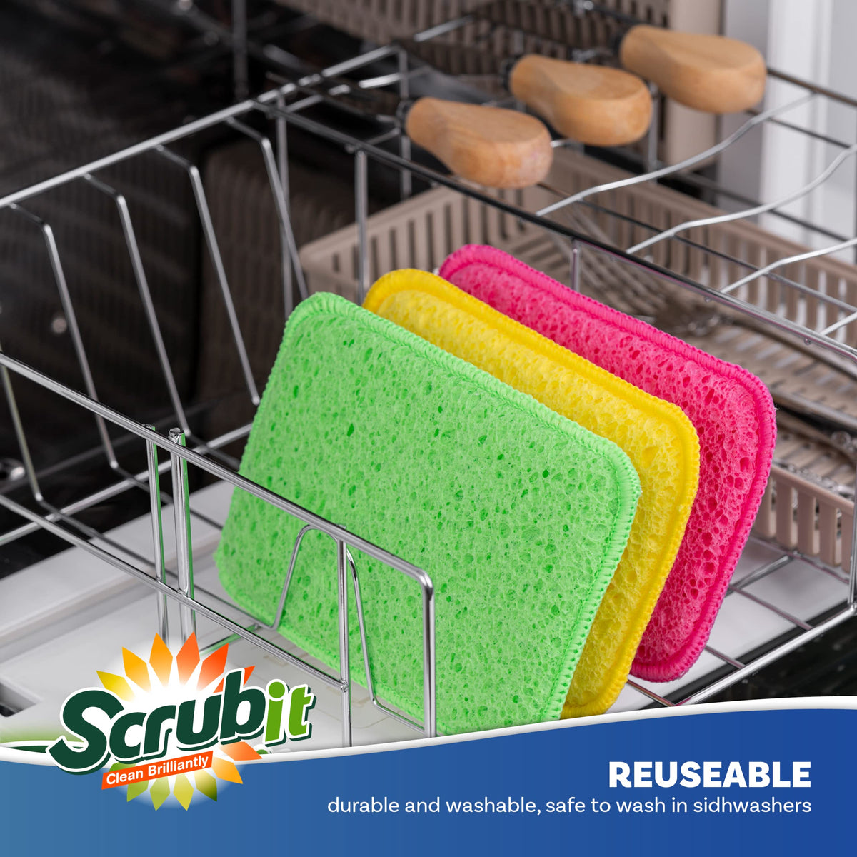 12 Pack] Scrub and Wipe Cleaning Pads (12 Count)