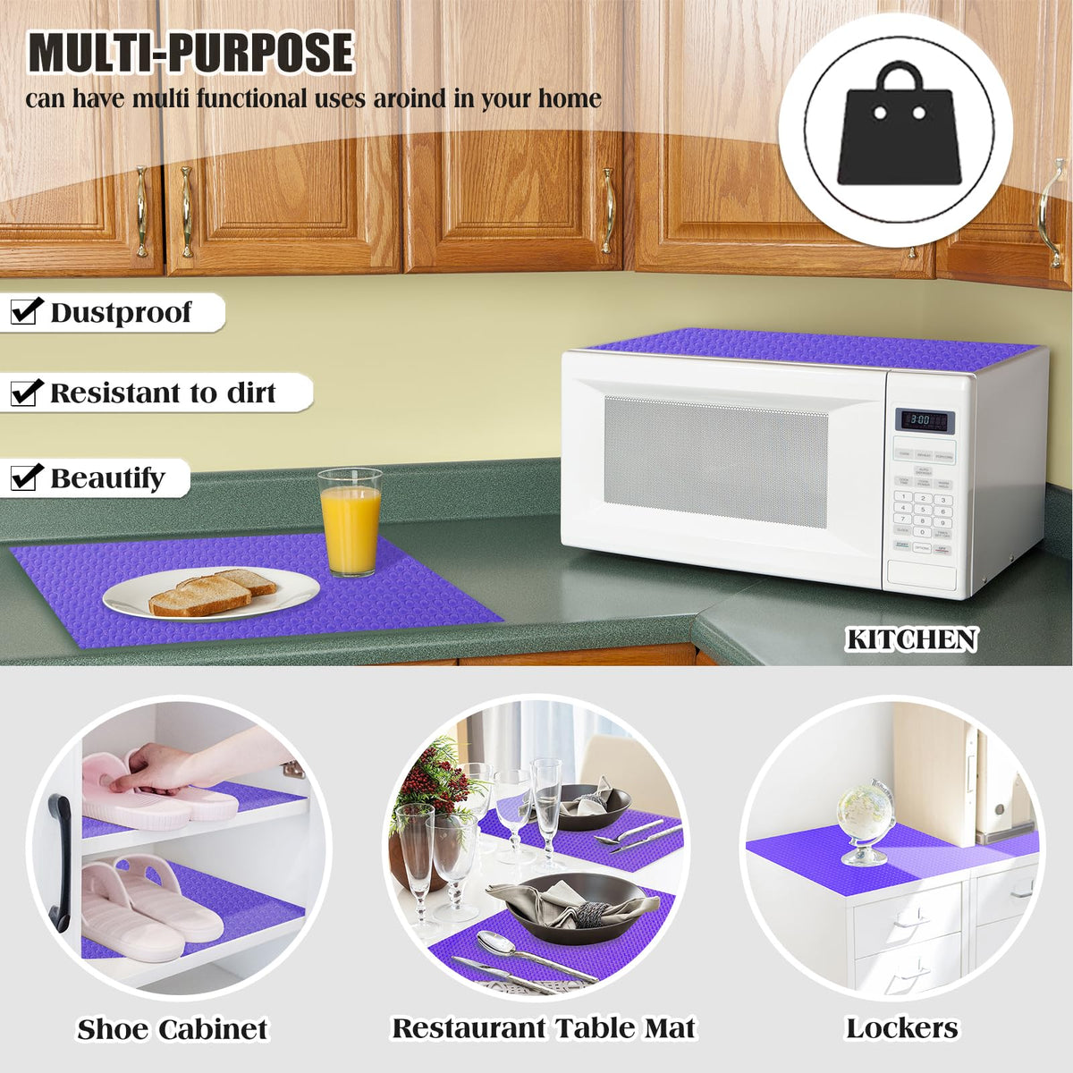 10Pcs Refrigerator Liners (14.25 Sq Ft)