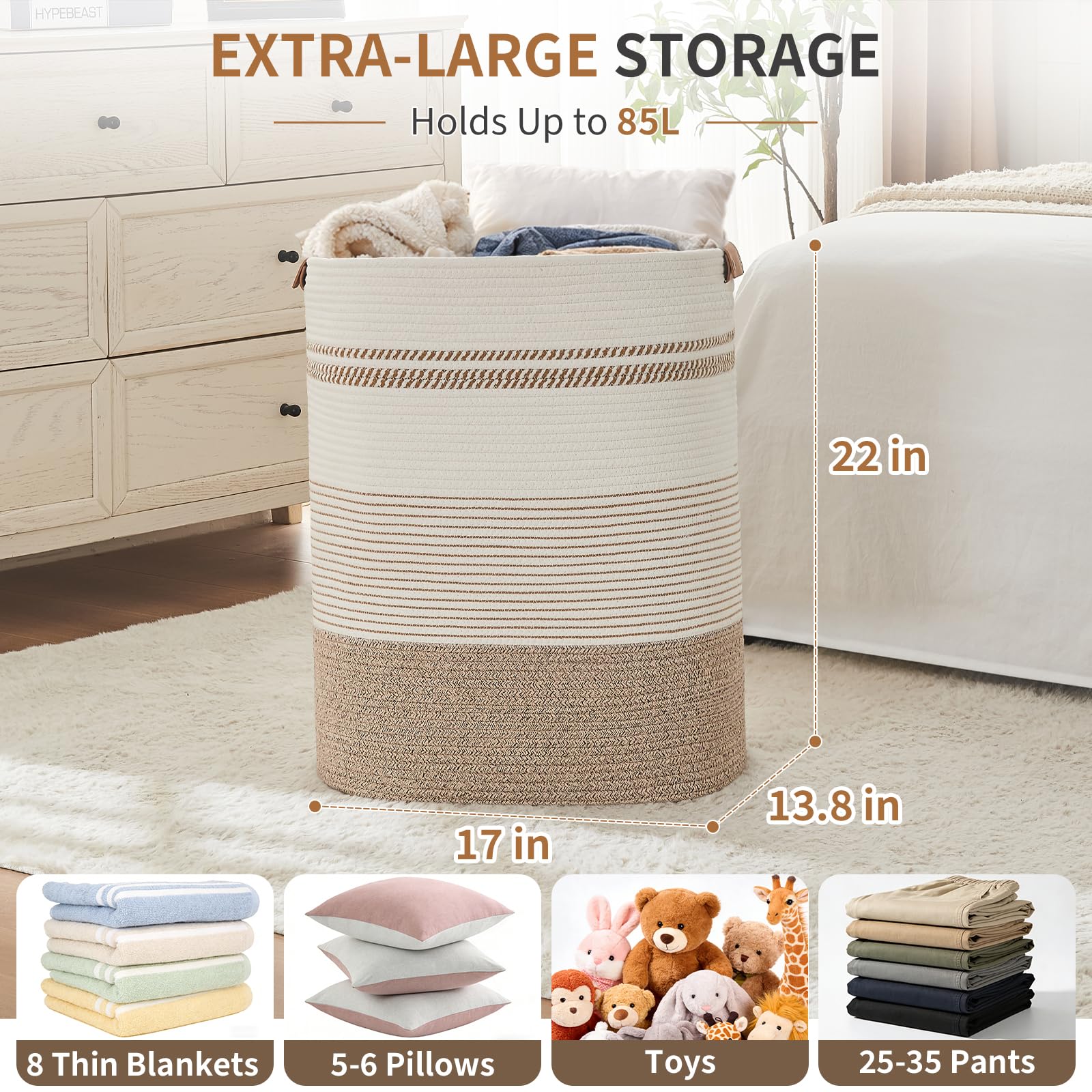 Laundry Basket with Handles