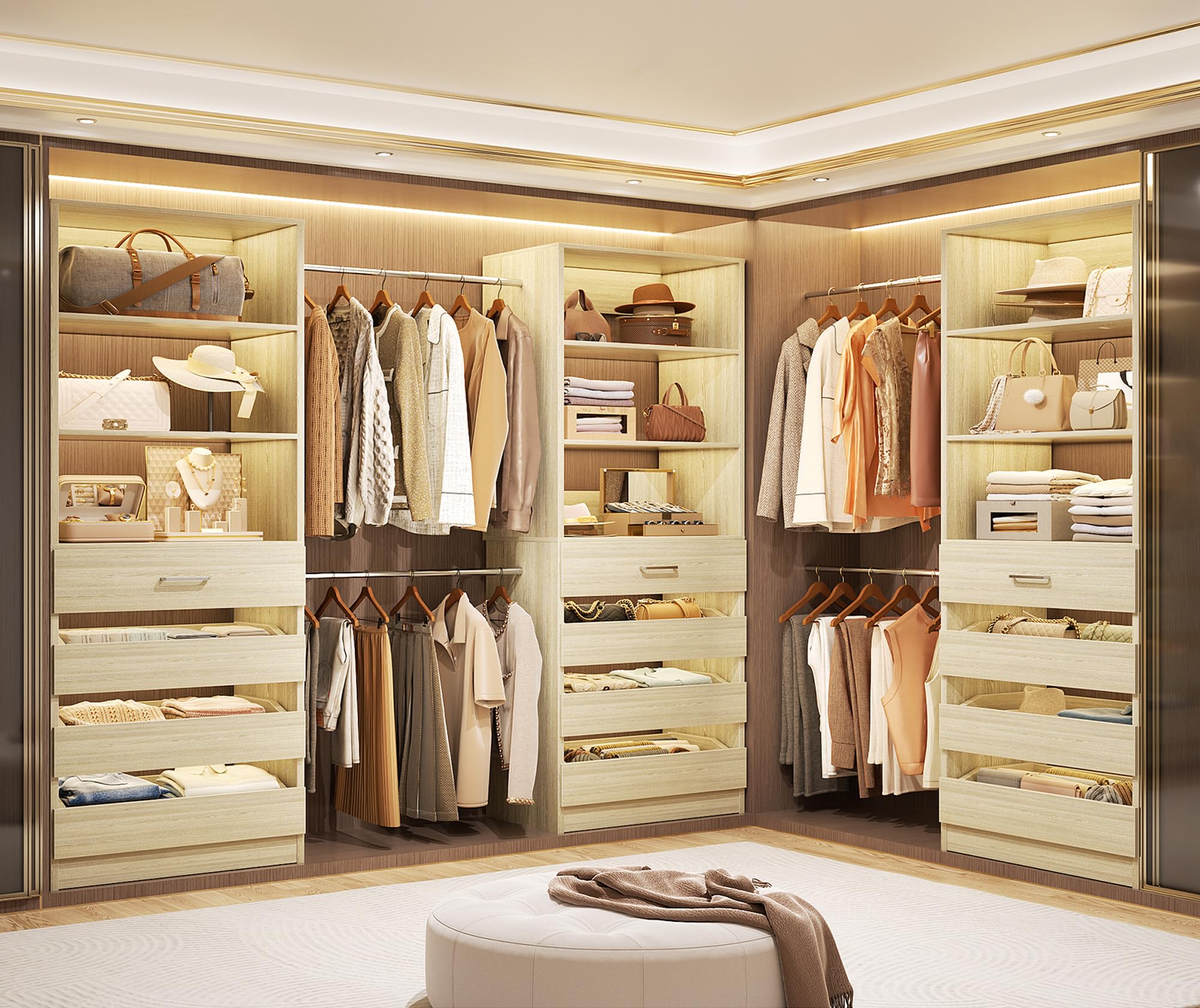 Closet System with 12 Drawers