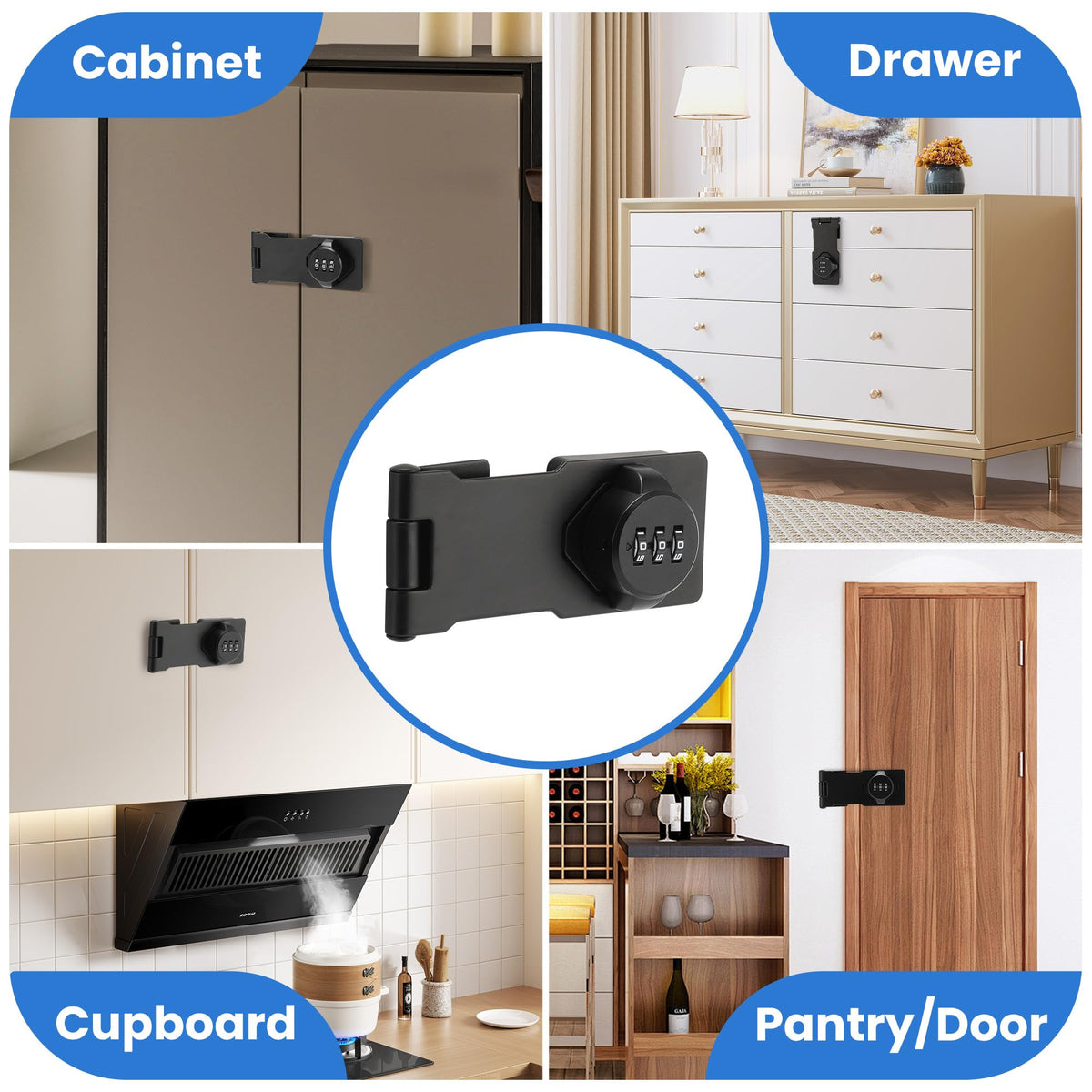 Keyless Cabinet Lock with Combination Code