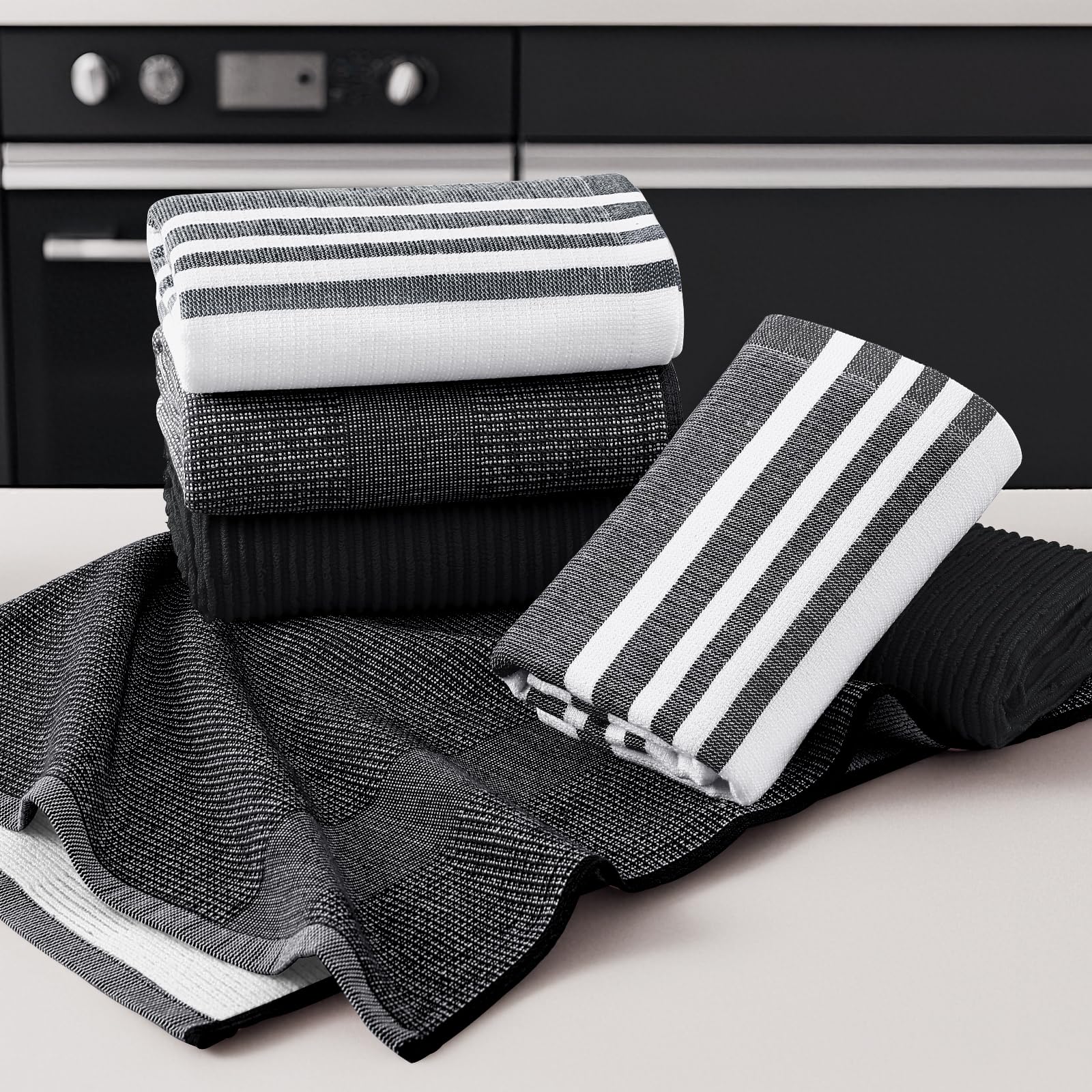 Cotton 380 GSM Premium Kitchen Towels (9 Count)