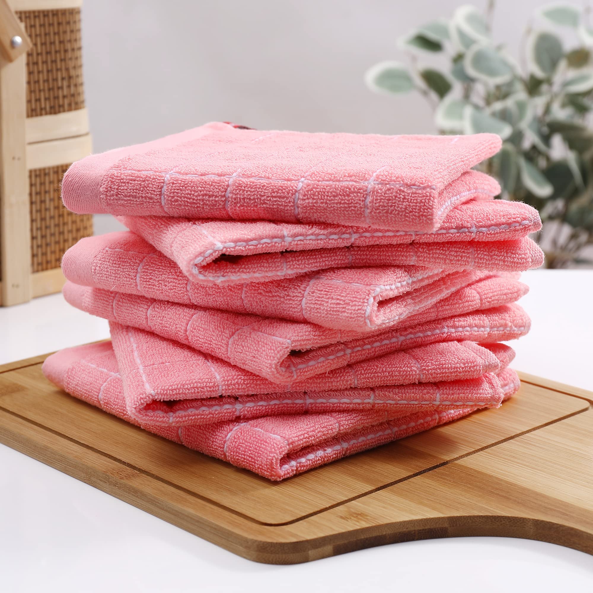 100% Cotton Terry Kitchen Dish Cloths (12 Count)