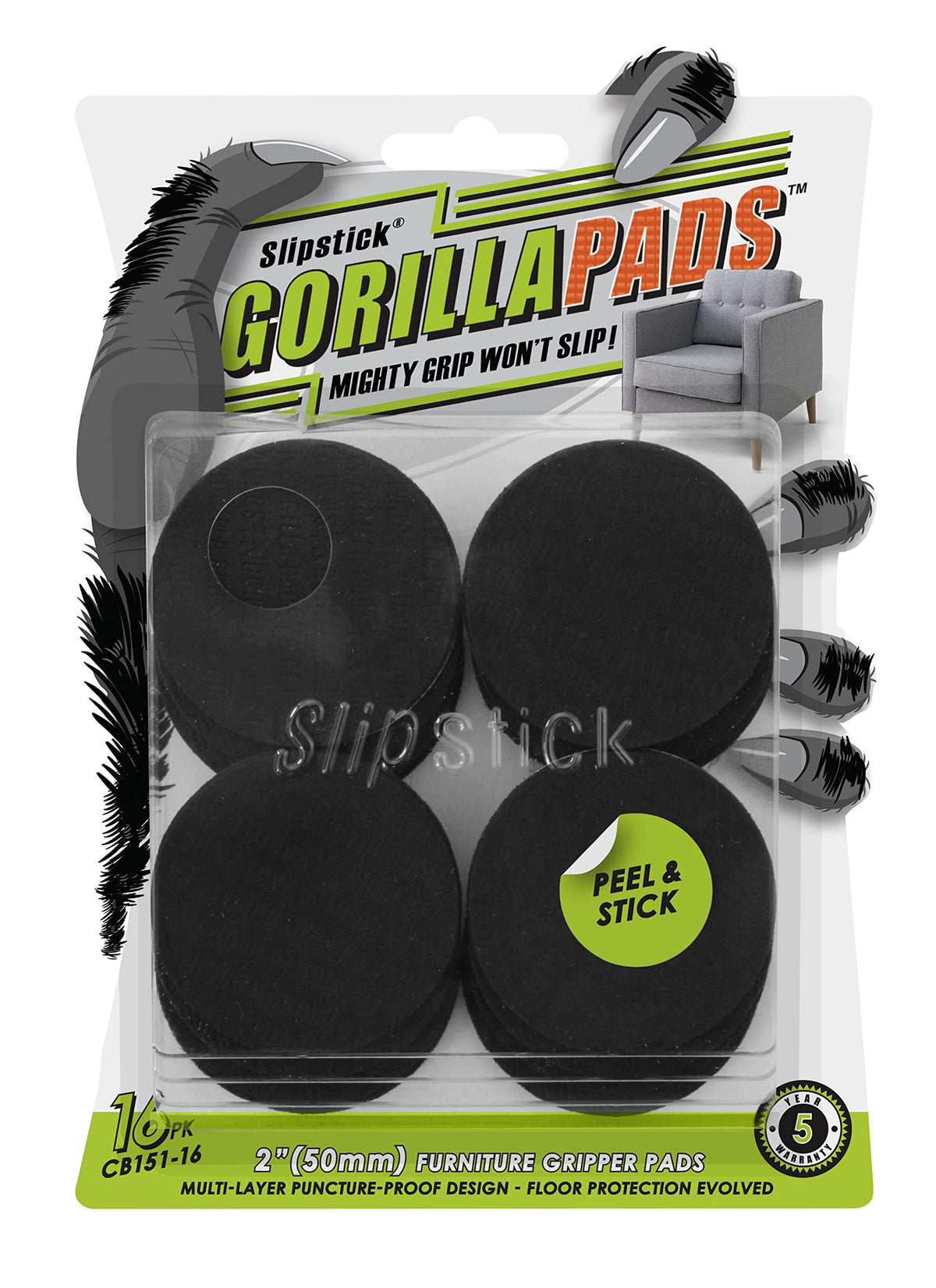 GorillaPads Non Slip Furniture Pads (16 Count)