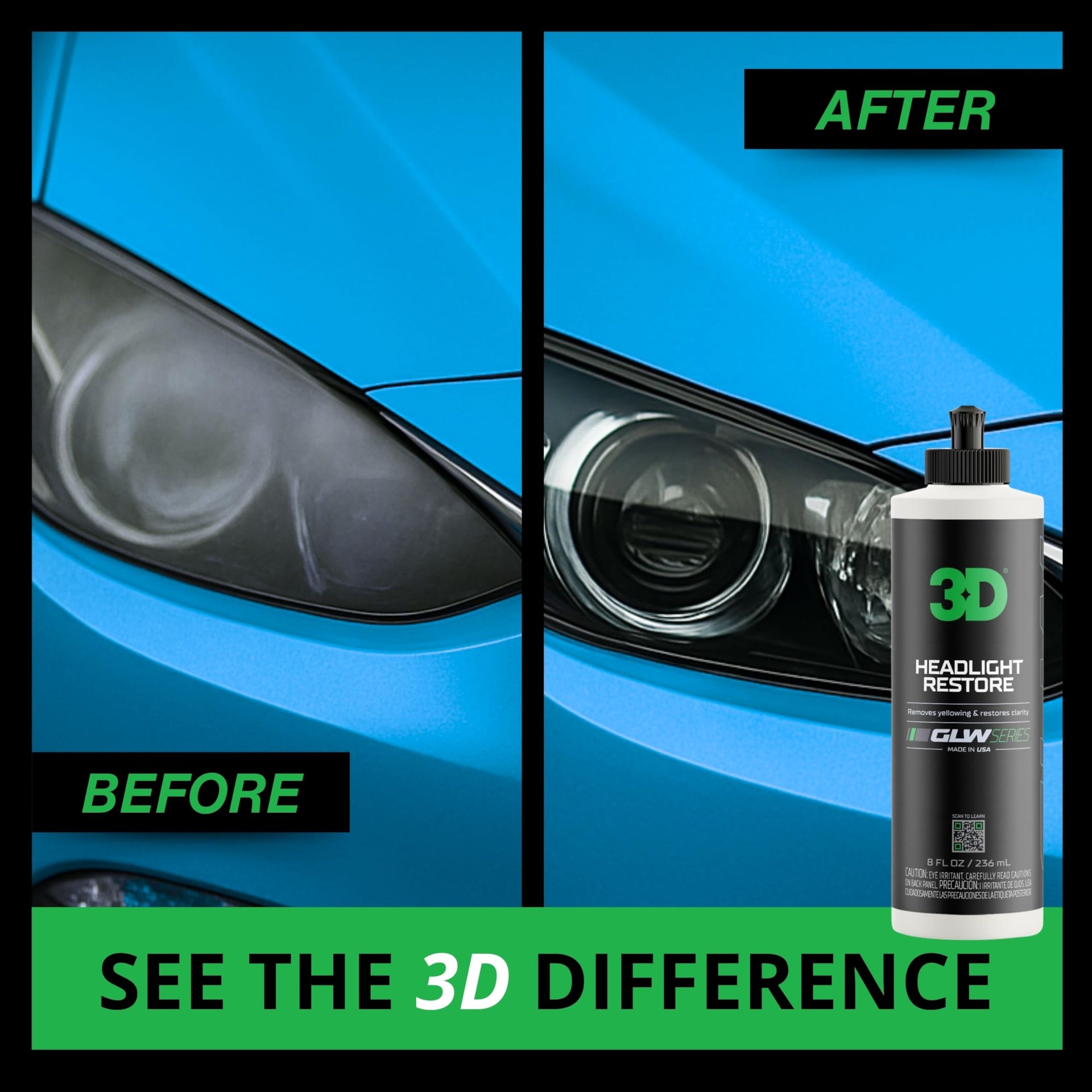 GLW Series Headlight Restore (8 Fl Oz)