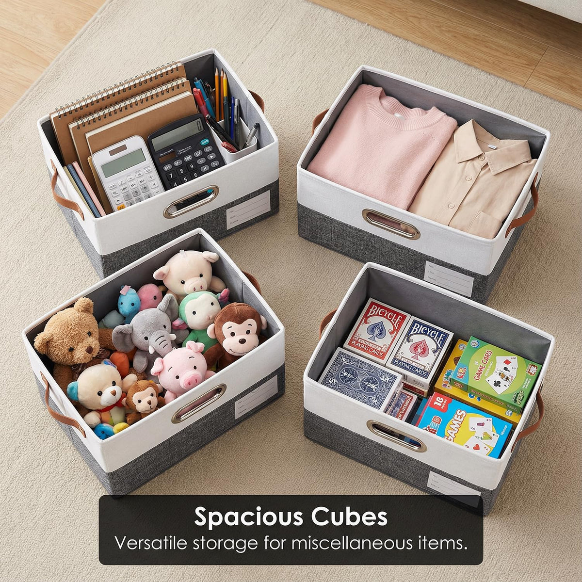 Storage Bins with Lids [3 (3 Count)