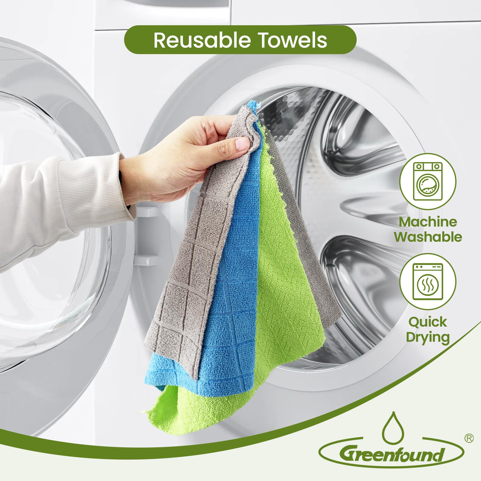 Microfiber Cleaning Cloth Roll (80 Count)