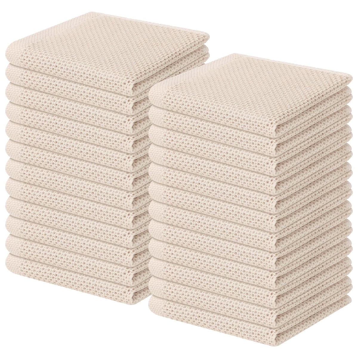 100% Cotton Waffle Weave Kitchen Dish Cloths 24 (24 Count)